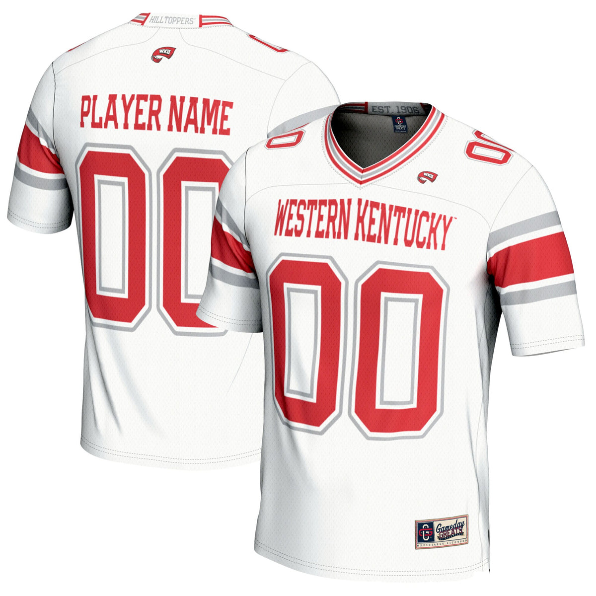 Western Kentucky Hilltoppers GameDay Greats Pick-A-Player Football Jersey - White | Stitched College Jersey TJS74153