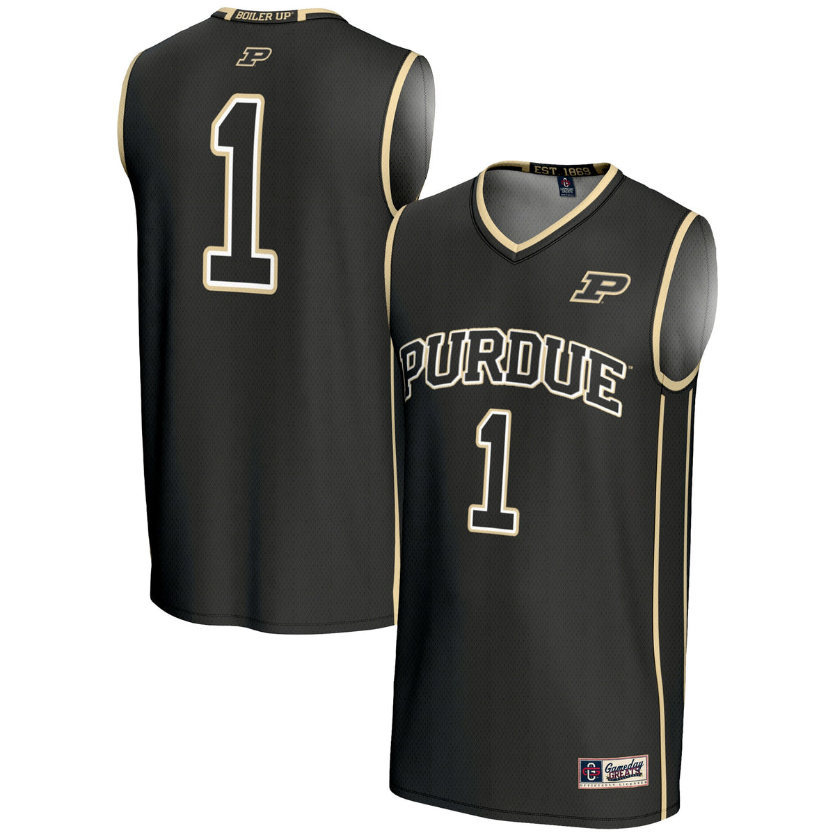 #1 Purdue Boilermakers GameDay Greats Lightweight Basketball Jersey - Black | Stitched College Jersey TJS74271