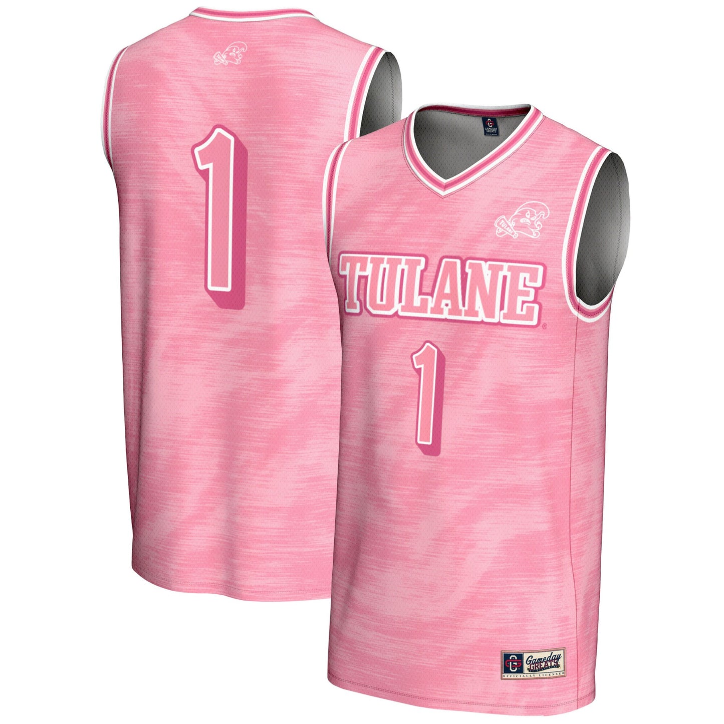 #1 Tulane Green Wave GameDay Greats Unisex Lightweight Basketball Jersey - Pink | Stitched College Jersey TJS74564