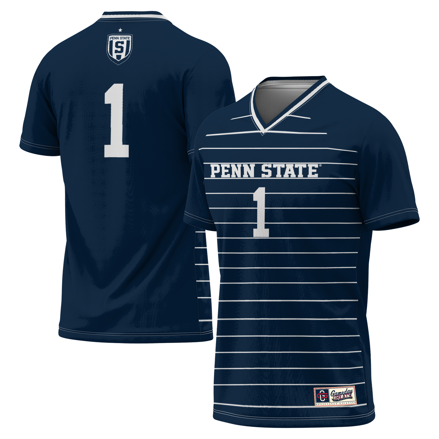 #1 Penn State Nittany Lions GameDay Greats Unisex Women's Soccer Lightweight Fashion Jersey - Navy | Stitched College Jersey TJS74551