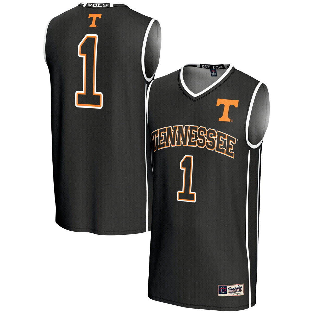 #1 Tennessee Volunteers GameDay Greats Unisex Lightweight Basketball Jersey - Black | Stitched College Jersey TJS74411