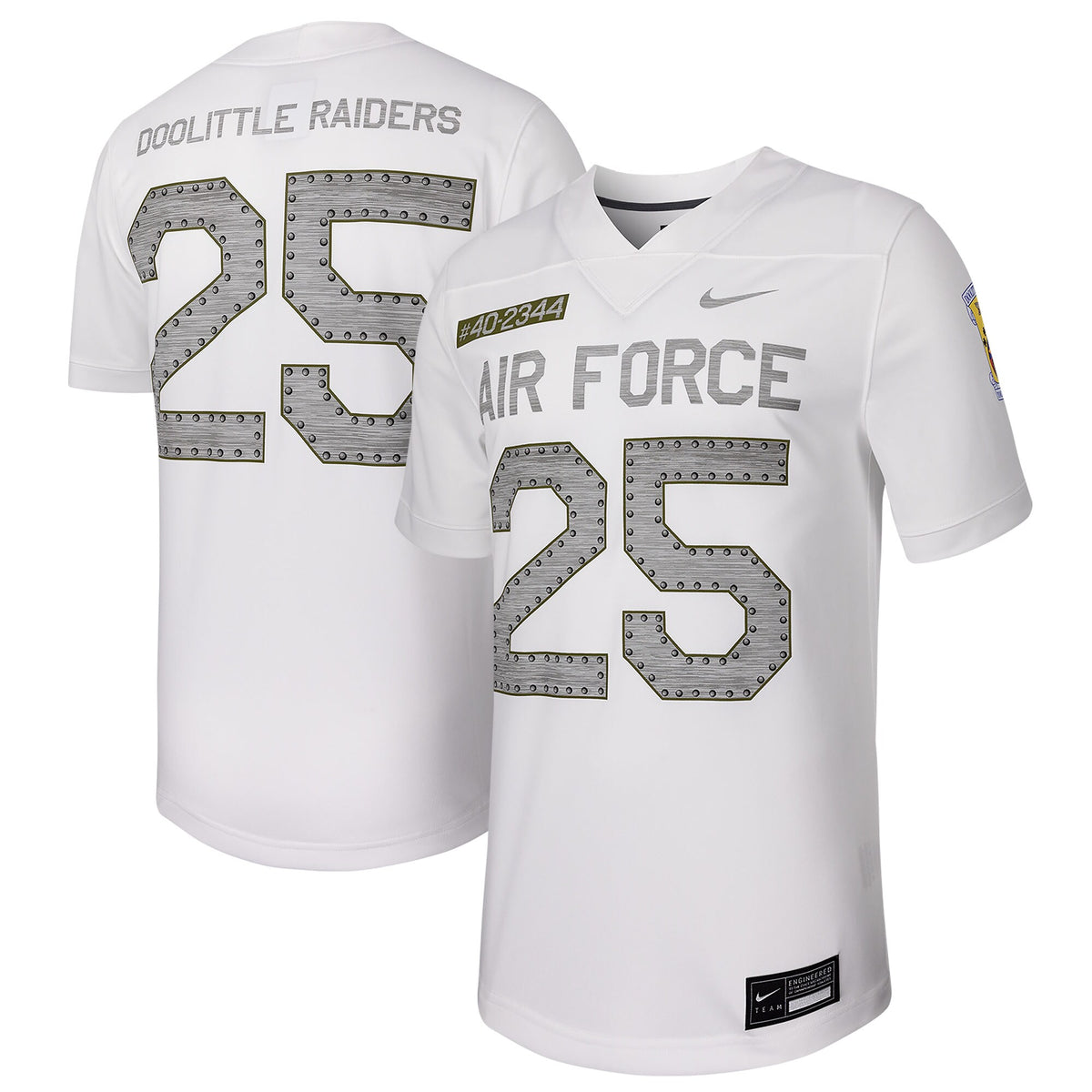 #25 Air Force Falcons Untouchable Football Replica Jersey - White | Stitched College Jersey TJS74645