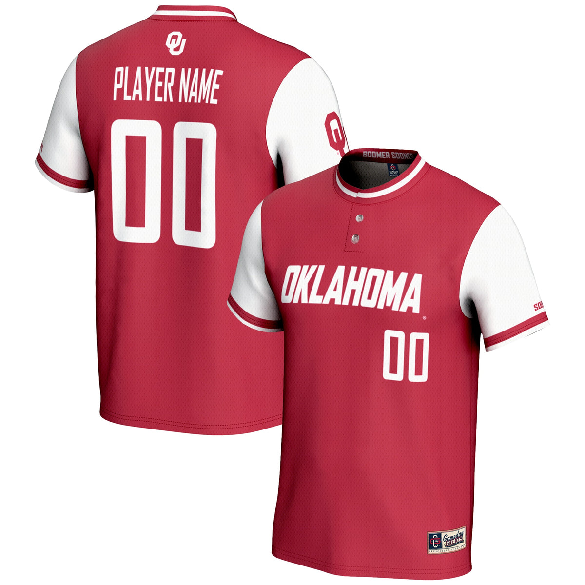 Oklahoma Sooners GameDay Greats Pick-A-Player Lightweight Softball Jersey - Crimson | Stitched College Jersey TJS74629