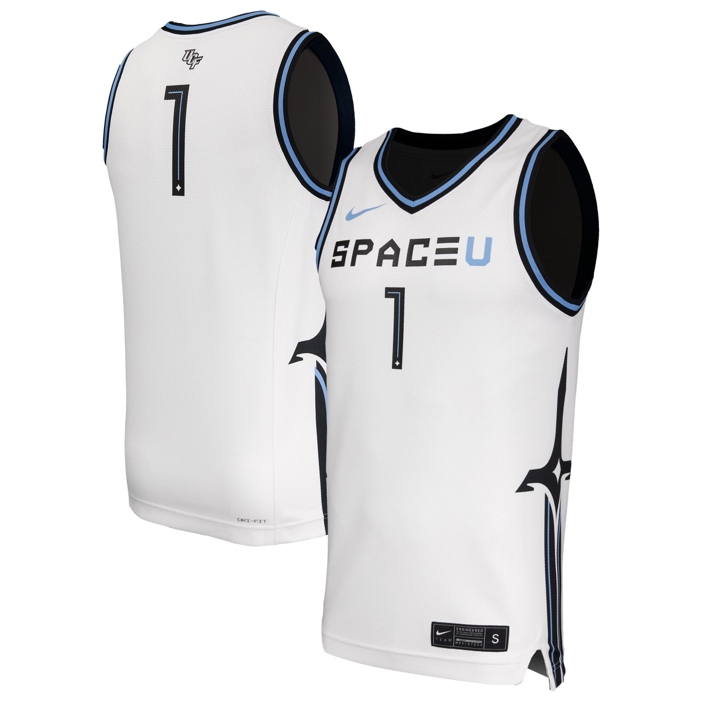 UCF Knights Space Game Replica Basketball Jersey - White | Stitched College Jersey TJS74991