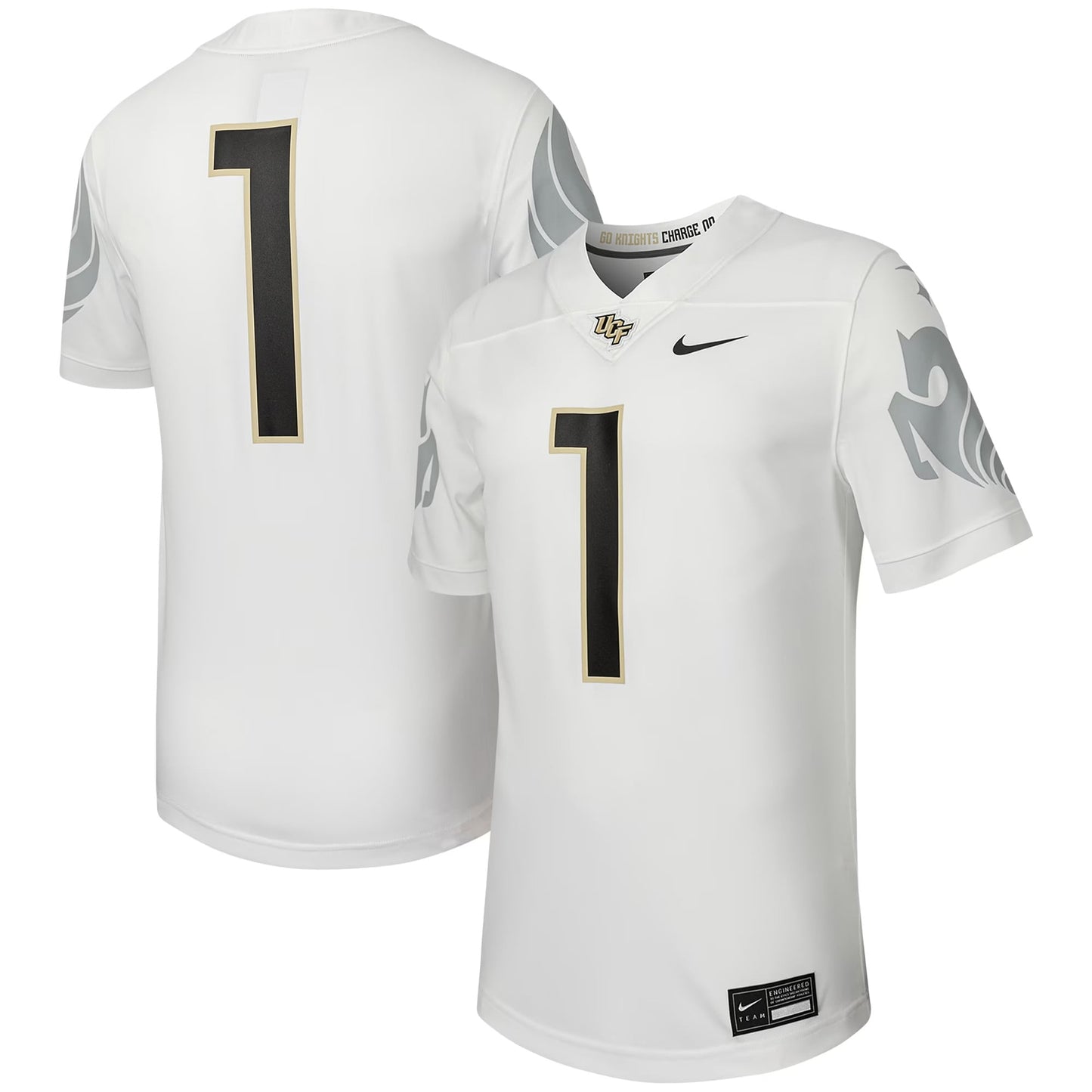 #1 UCF Knights Untouchable Replica Football Jersey - White | Stitched College Jersey TJS74697