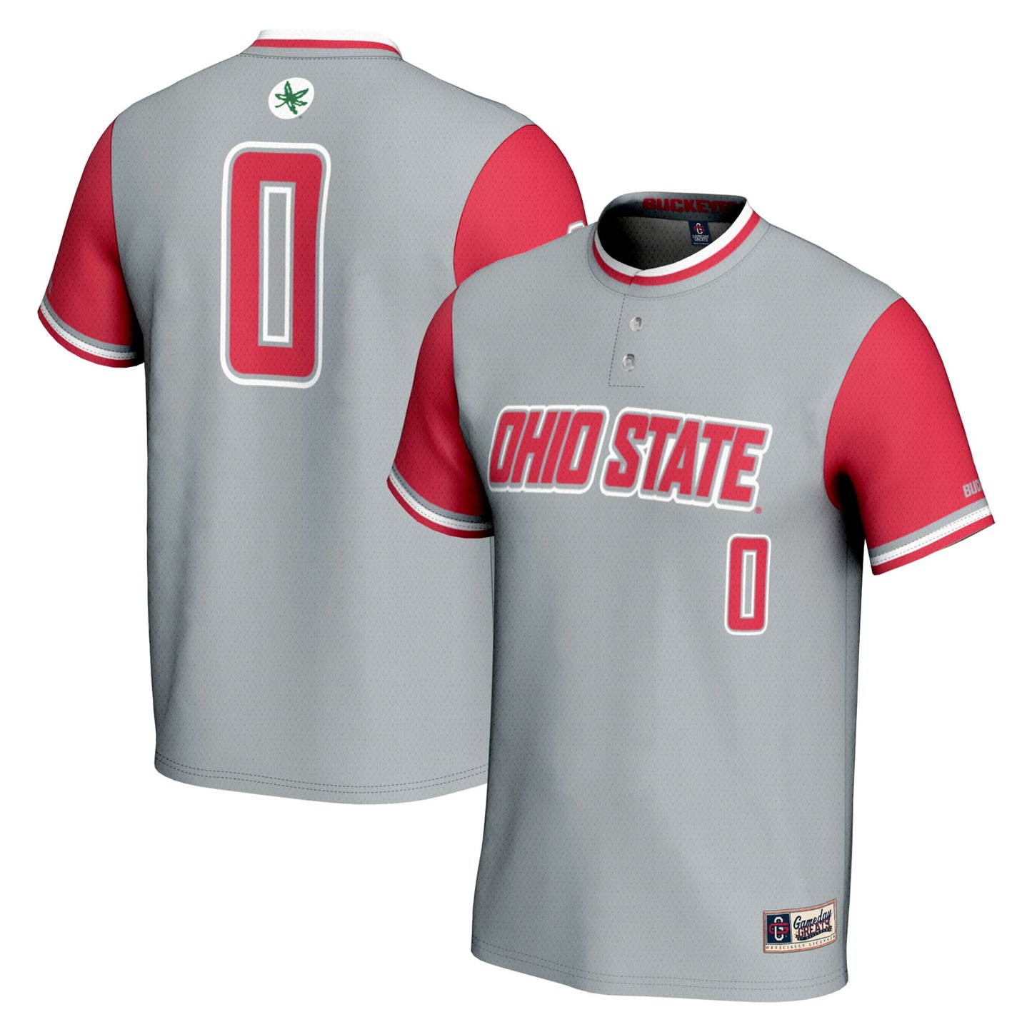 #0 Ohio State Buckeyes GameDay Greats Unisex Lightweight Softball Jersey - Gray | Stitched College Jersey TJS75191