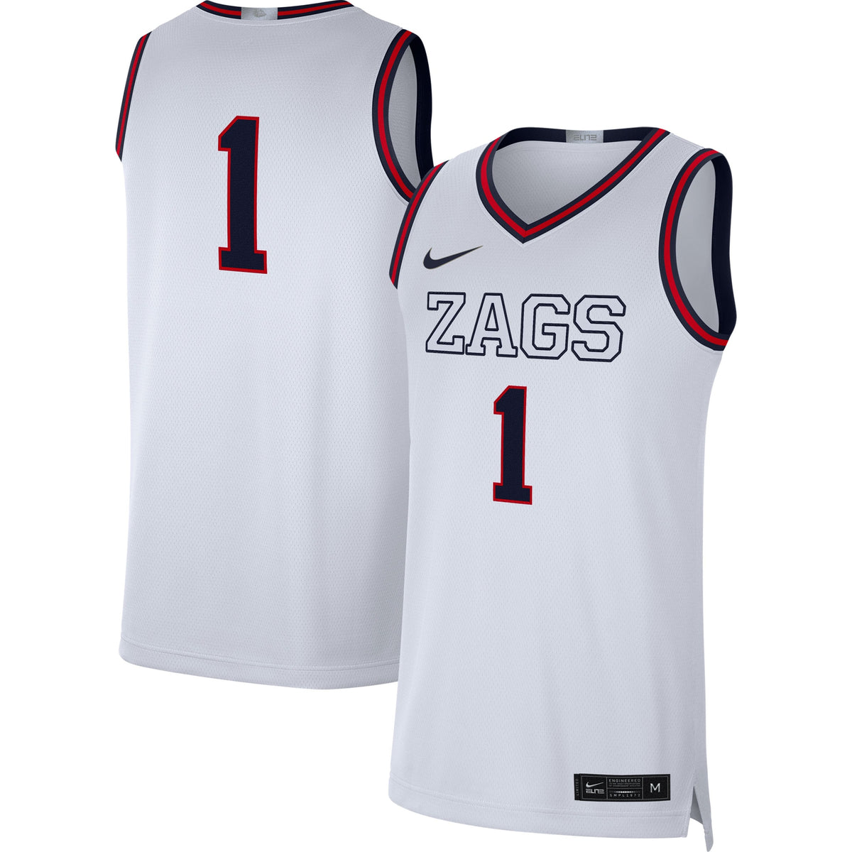 # Gonzaga Bulldogs Limited Basketball Jersey - White | Stitched College Jersey TJS75207