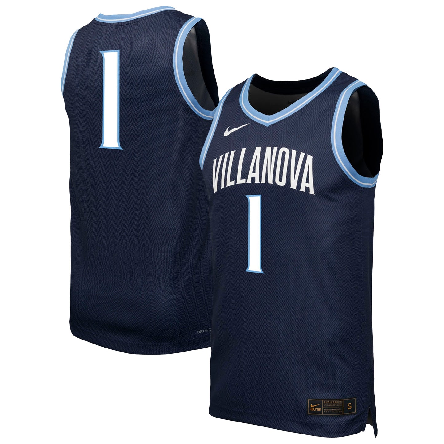 Villanova Wildcats #1 Replica Basketball Jersey - Navy | Stitched College Jersey TJS75026