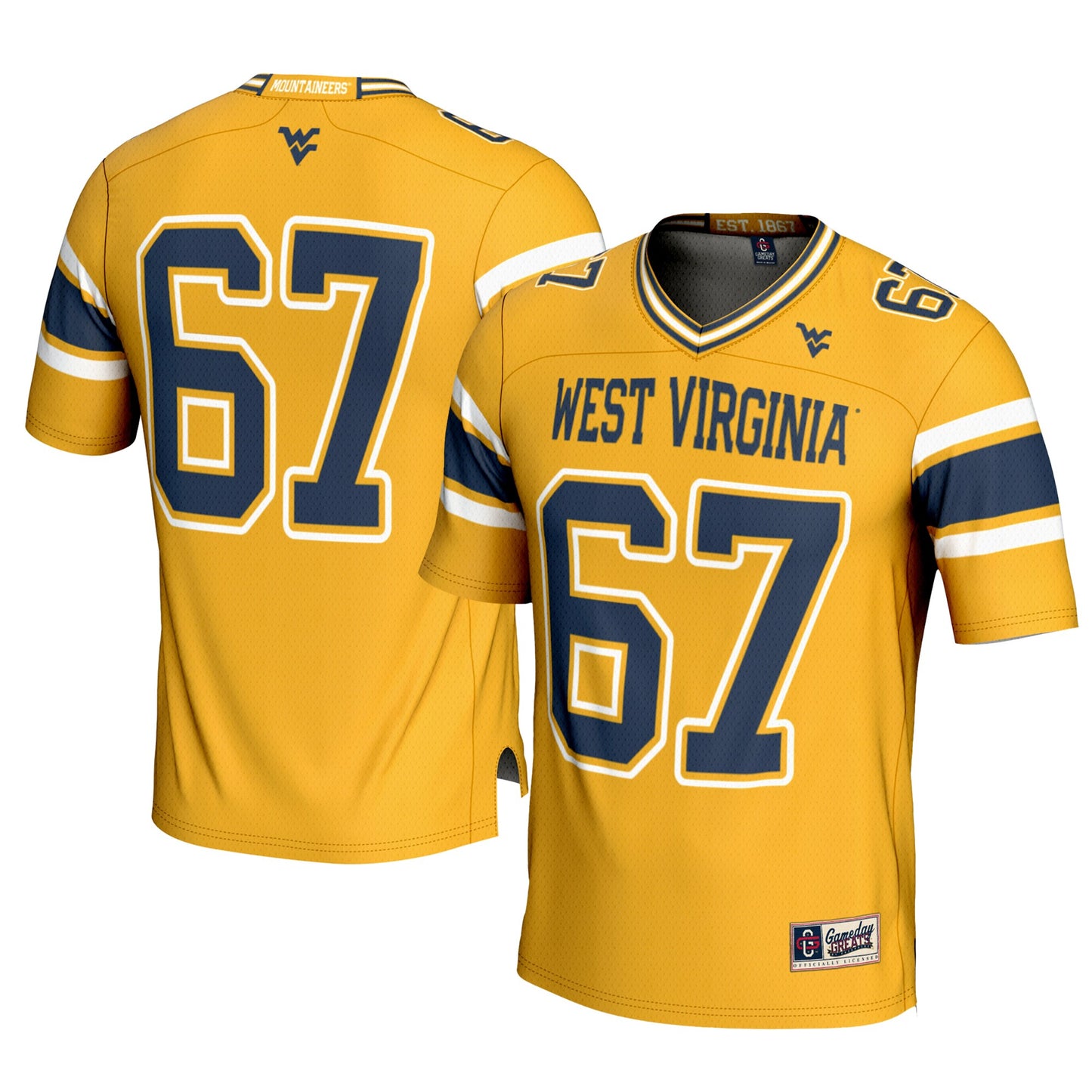 #1 West Virginia Mountaineers GameDay Greats Football Jersey - Cardinal | Stitched College Jersey TJS75125