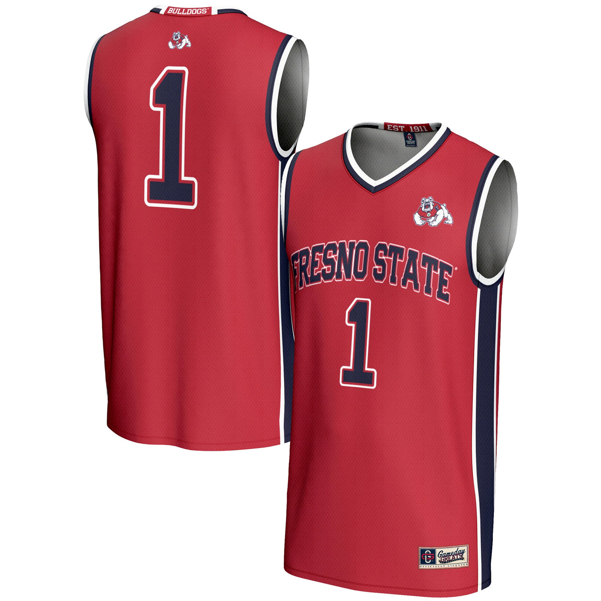 #1 Fresno State Bulldogs GameDay Greats Unisex Lightweight Basketball Jersey - Red | Stitched College Jersey TJS75423