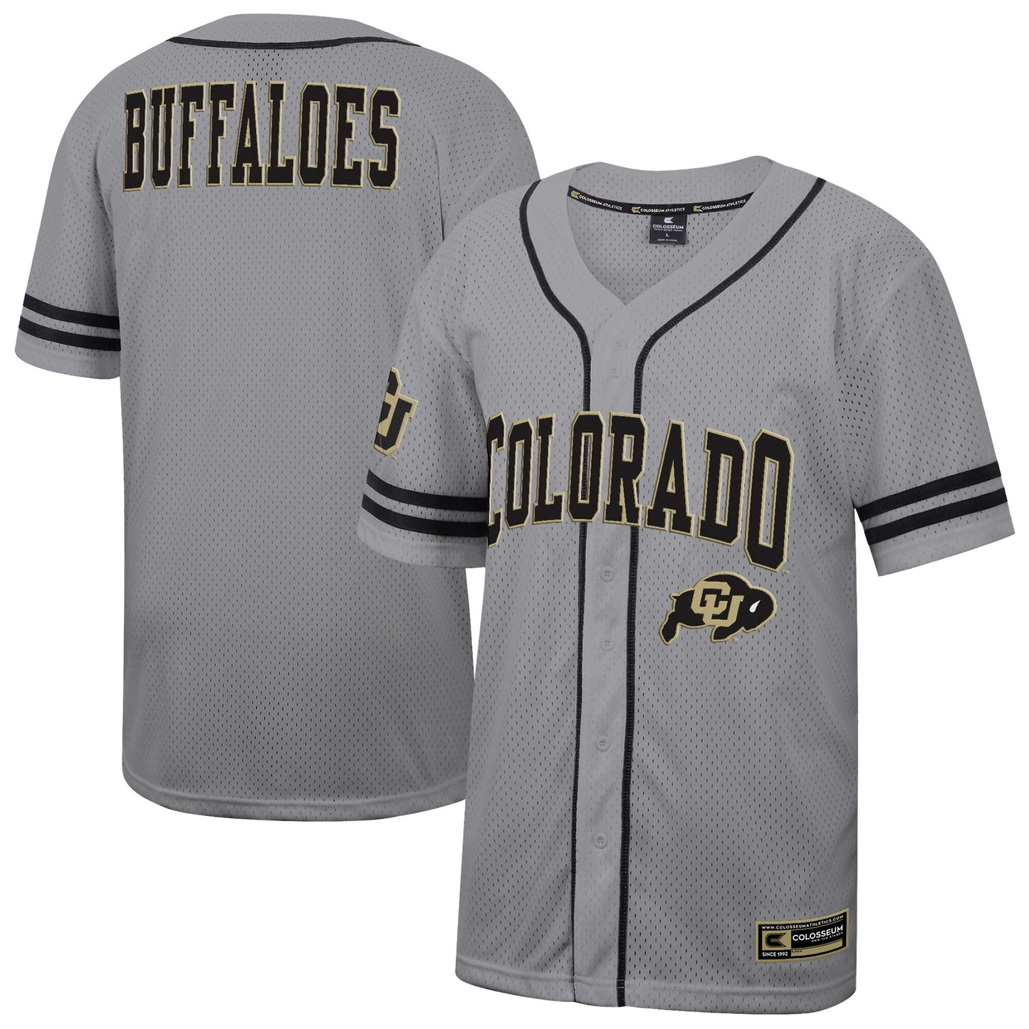 Colorado Buffaloes Colosseum Free Spirited Baseball Jersey - Gray | Stitched College Jersey TJS75328