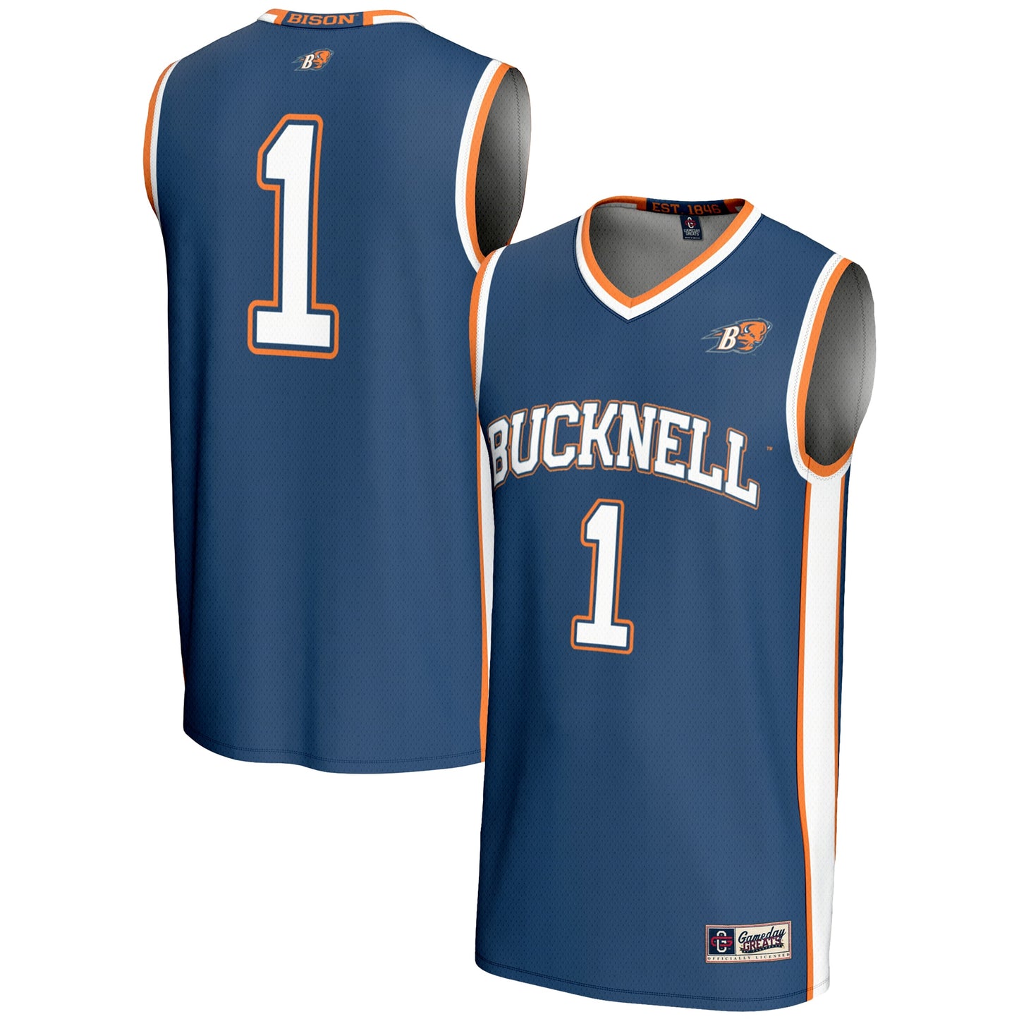 #1 Bucknell Bison GameDay Greats Lightweight Basketball Jersey - Navy | Stitched College Jersey TJS75368