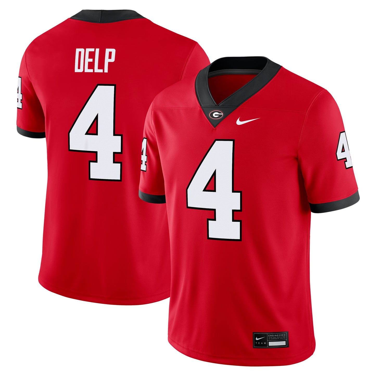 Oscar Delp Georgia Bulldogs Football Game Jersey - Red | Stitched College Jersey TJS75506