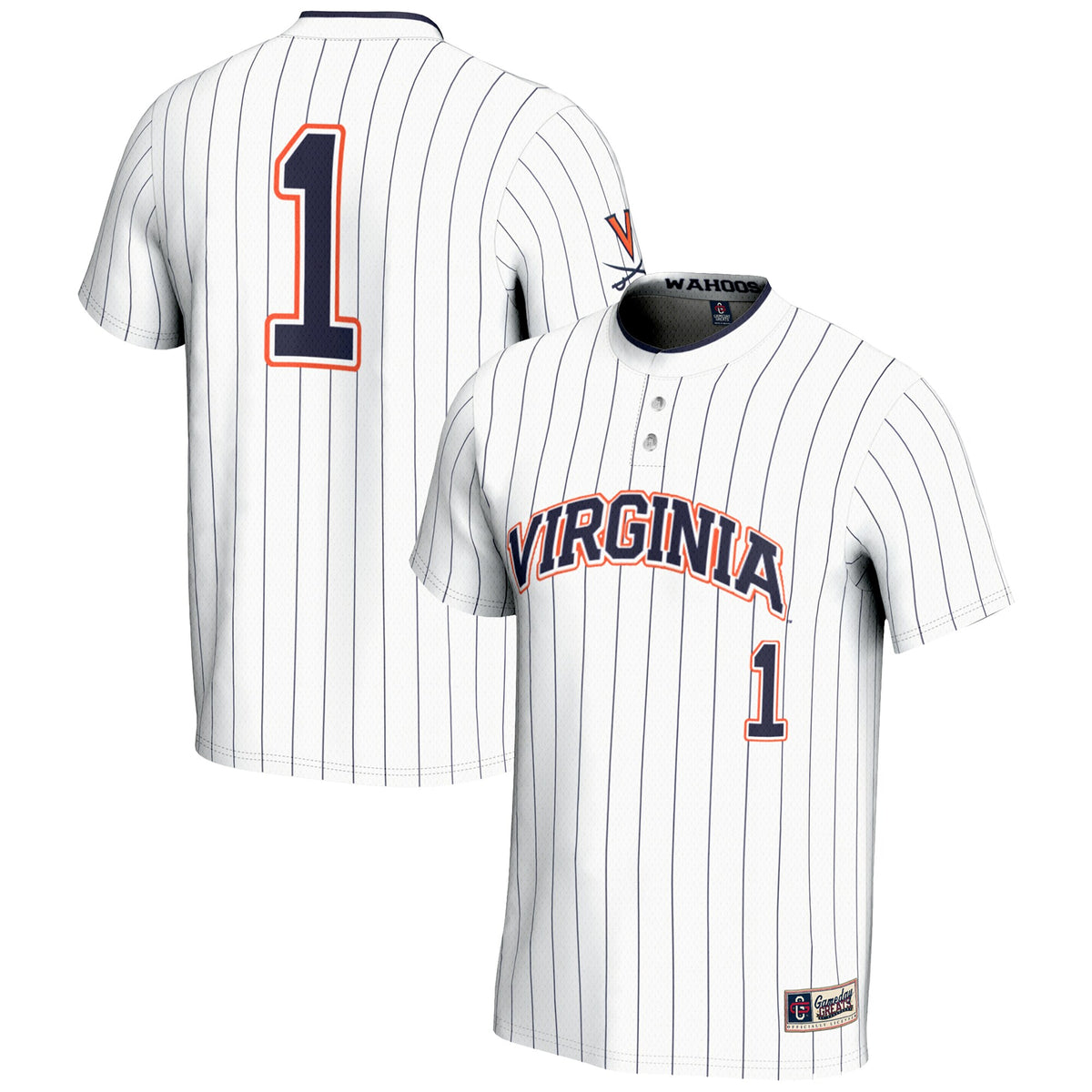 #1 Virginia Cavaliers GameDay Greats Unisex Lightweight Softball Jersey - White | Stitched College Jersey TJS75491