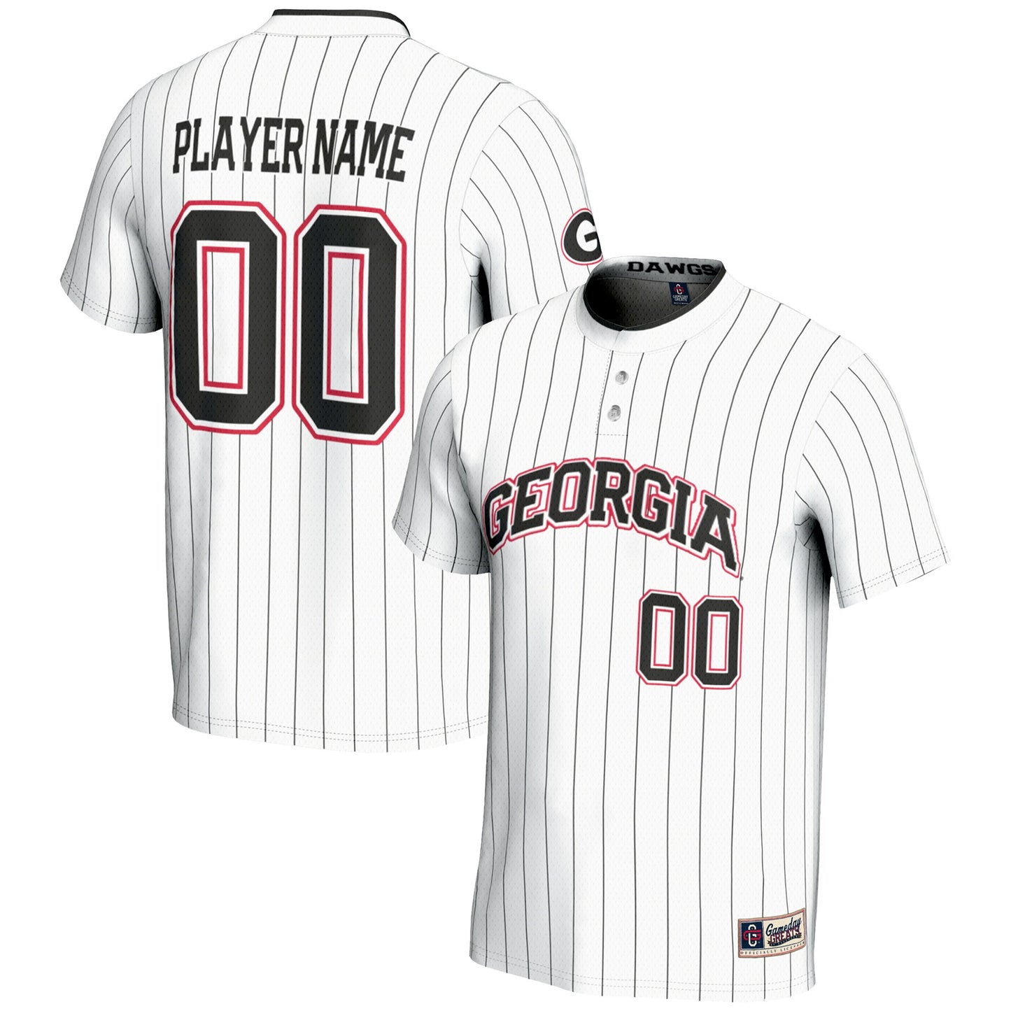 Georgia Bulldogs GameDay Greats Unisex Pick-A-Player Lightweight Softball Jersey - White | Stitched College Jersey TJS75766