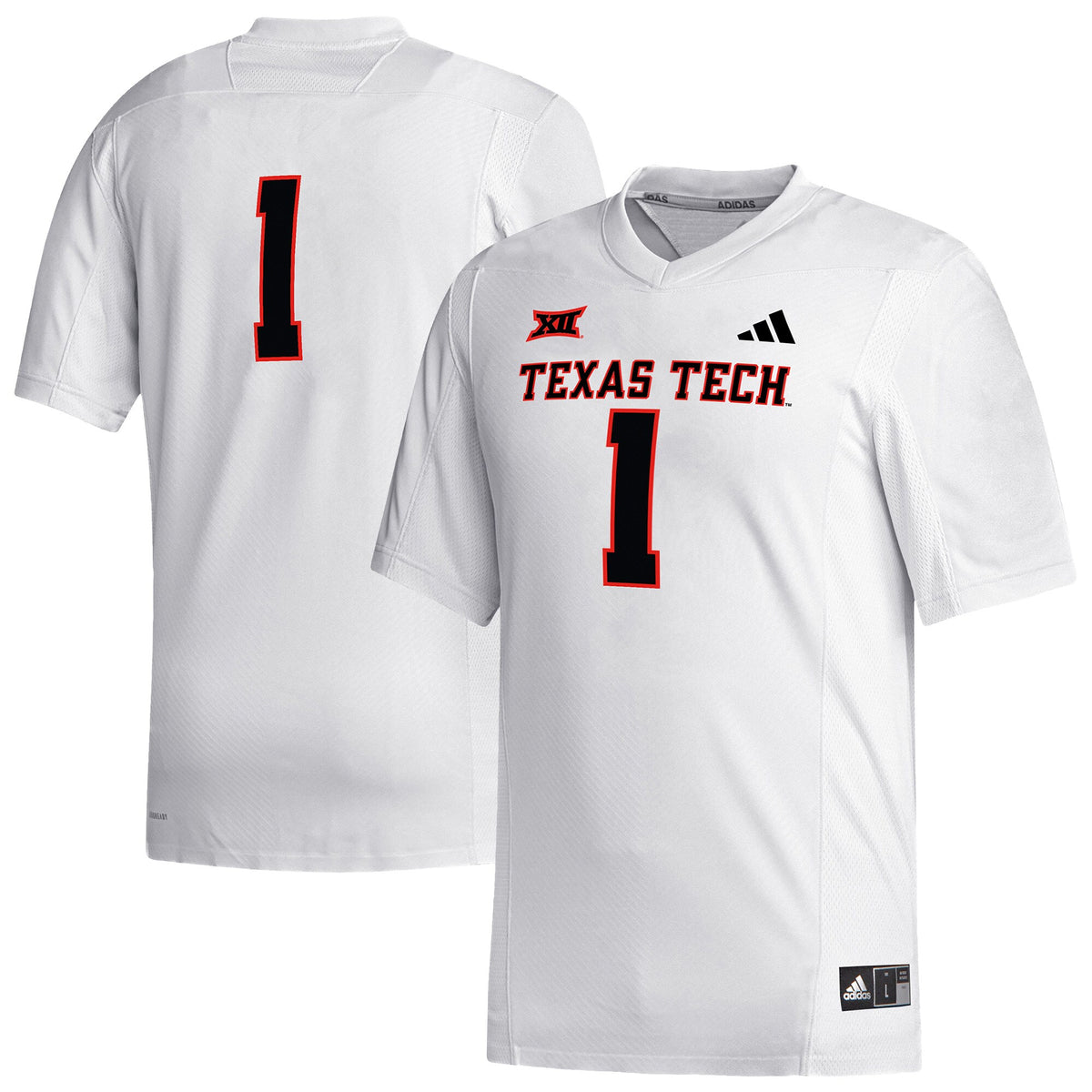 #1 Texas Tech Red Raiders Replica Football Jersey - White | Stitched College Jersey TJS75986