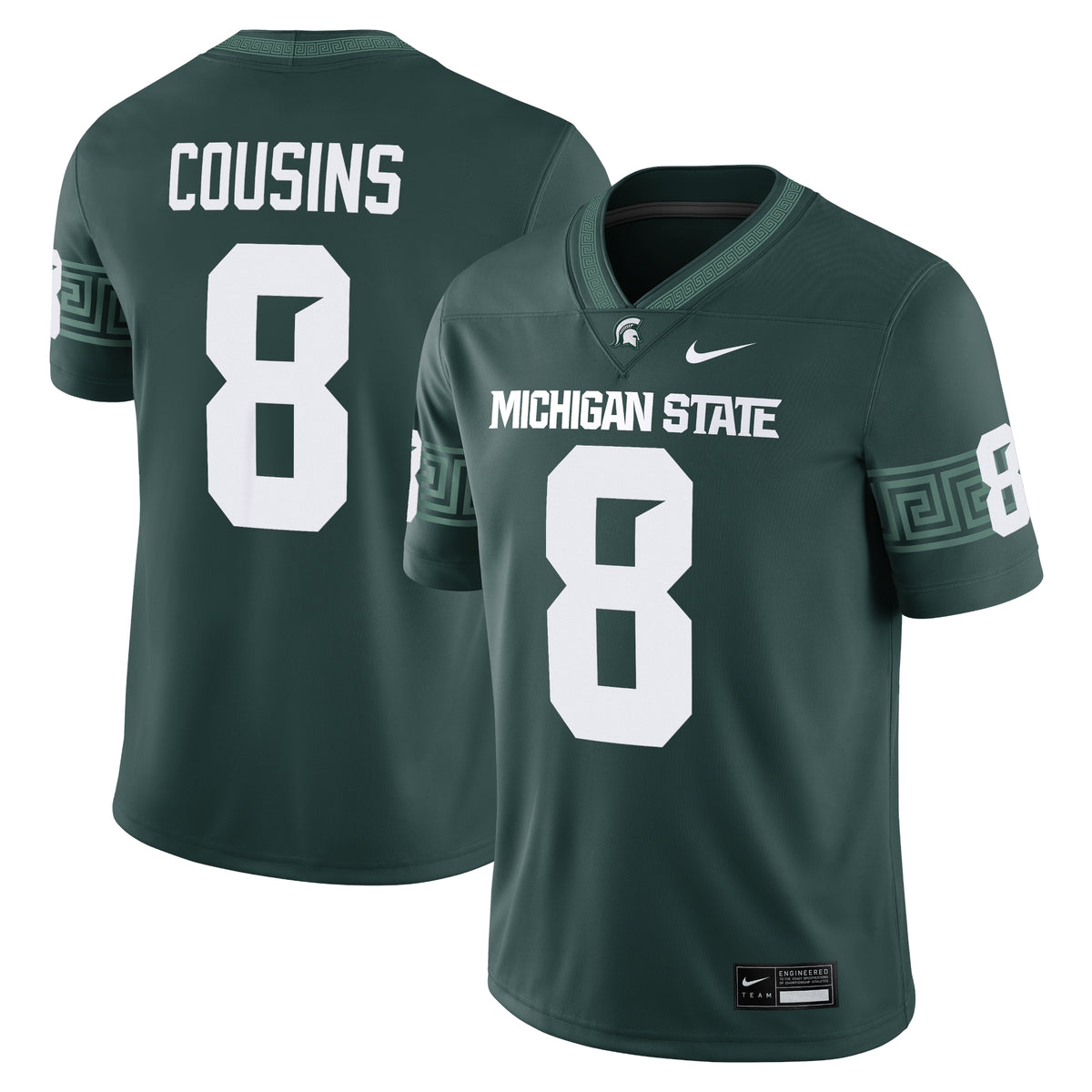 Kirk Cousins Michigan State Spartans Alumni Game Jersey - Green | Stitched College Jersey TJS75904