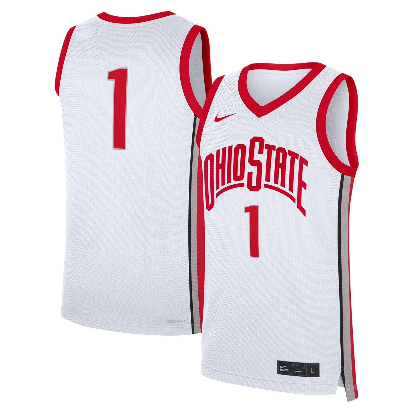 #1 Ohio State Buckeyes Home Replica Jersey - White | Stitched College Jersey TJS75696