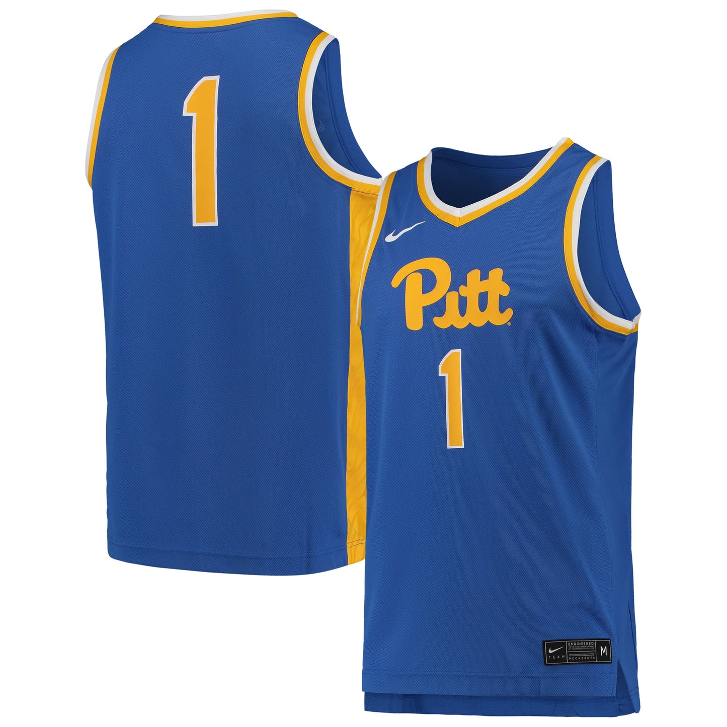 #1 Pitt Panthers Team Replica Basketball Jersey - Royal | Stitched College Jersey TJS75666