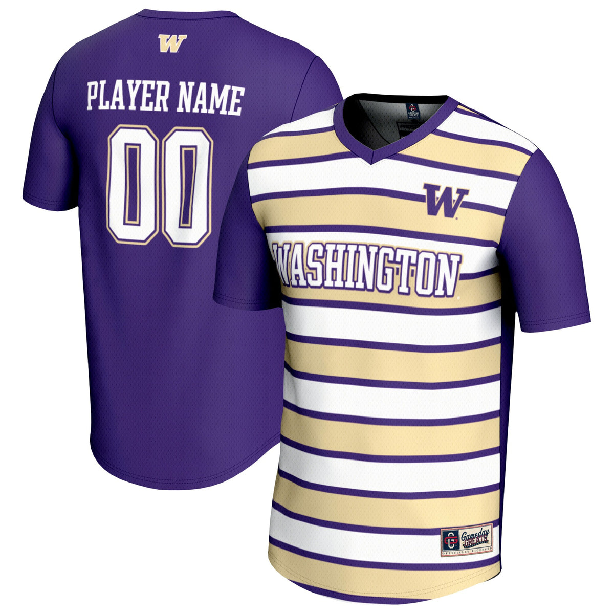 Washington Huskies GameDay Greats Unisex Pick-A-Player Collegiate Women's Soccer Lightweight Fashion Jersey - Purple | Stitched College Jersey TJS75685