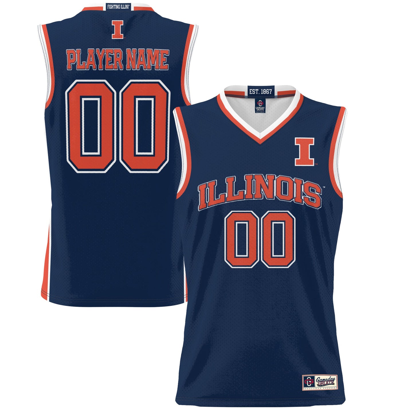 Illinois Fighting Illini GameDay Greats Unisex Lightweight Pick-A-Player Women's Basketball Jersey - Navy | Stitched College Jersey TJS75910