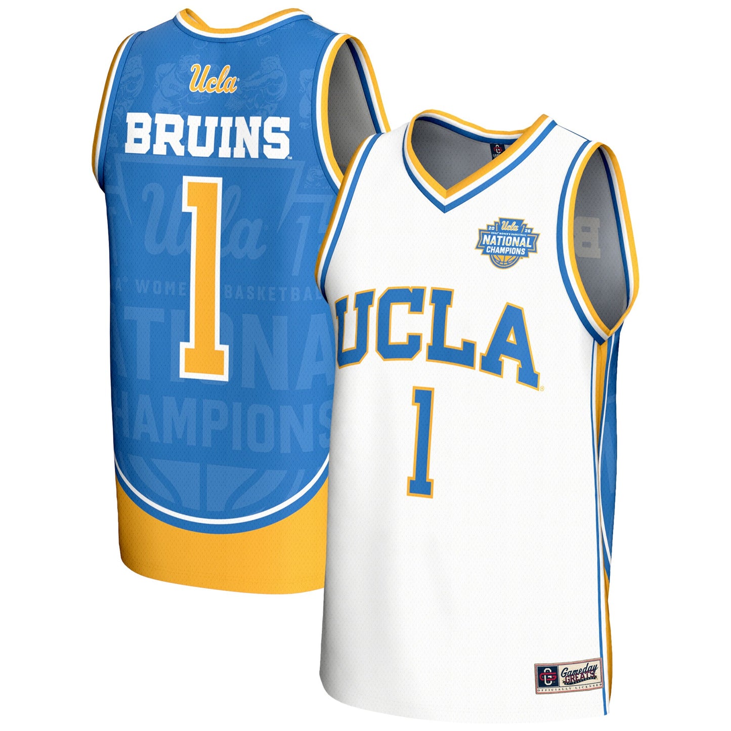 UCLA Bruins GameDay Greats Unisex 2026 NCAA Women's Basketball National Champions Lightweight Jersey - White | Stitched College Jersey TJS75951