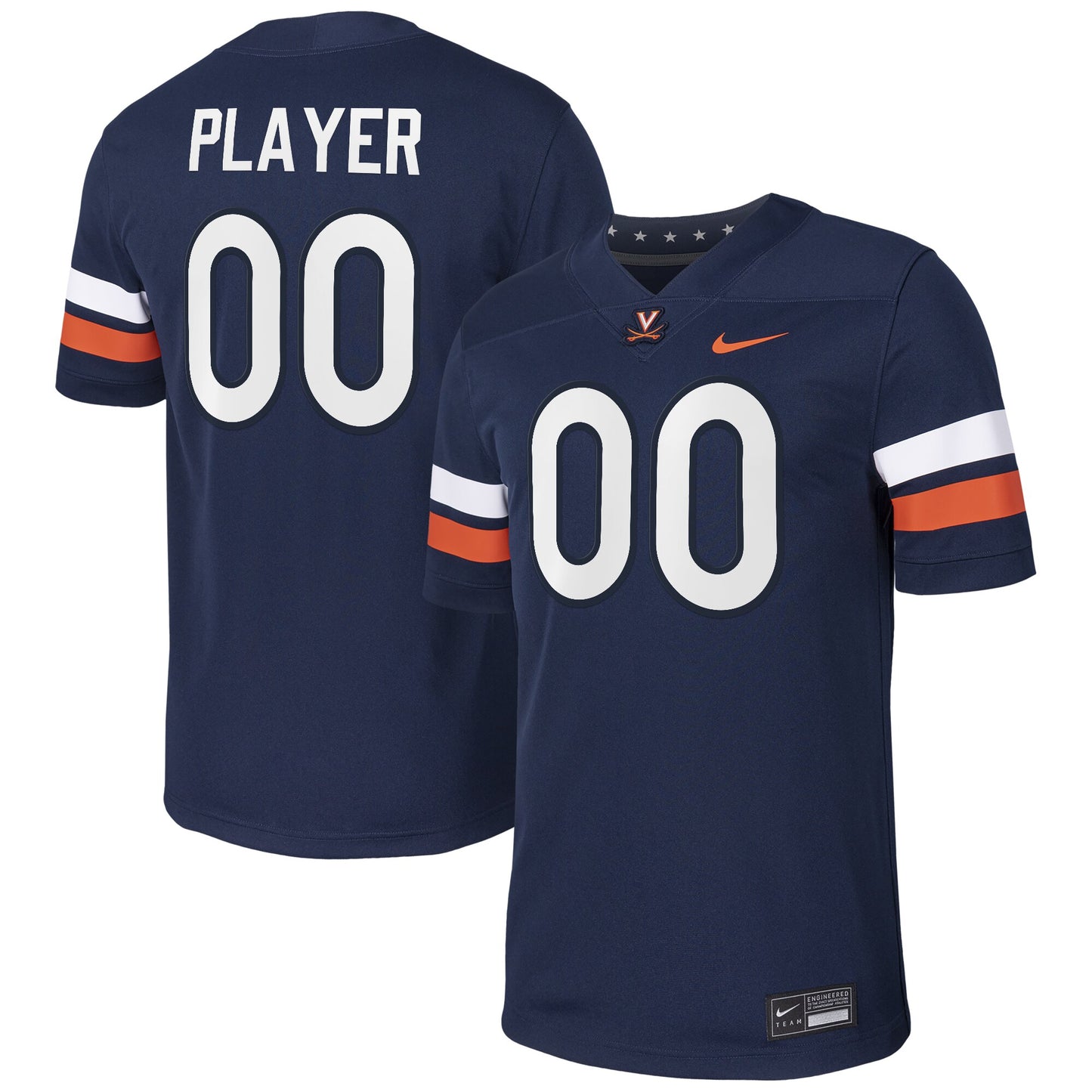 Virginia Cavaliers Pick-A-Player Football Game Jersey - Navy | Stitched College Jersey TJS75961