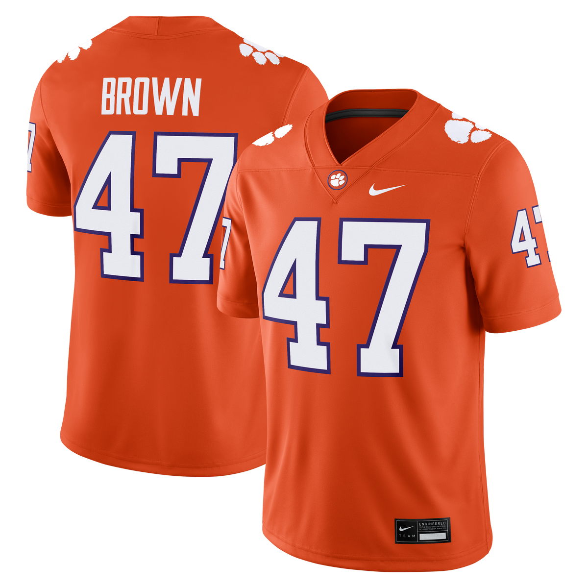 Sammy Brown Clemson Tigers Game Football Jersey - Orange | Stitched College Jersey TJS75738