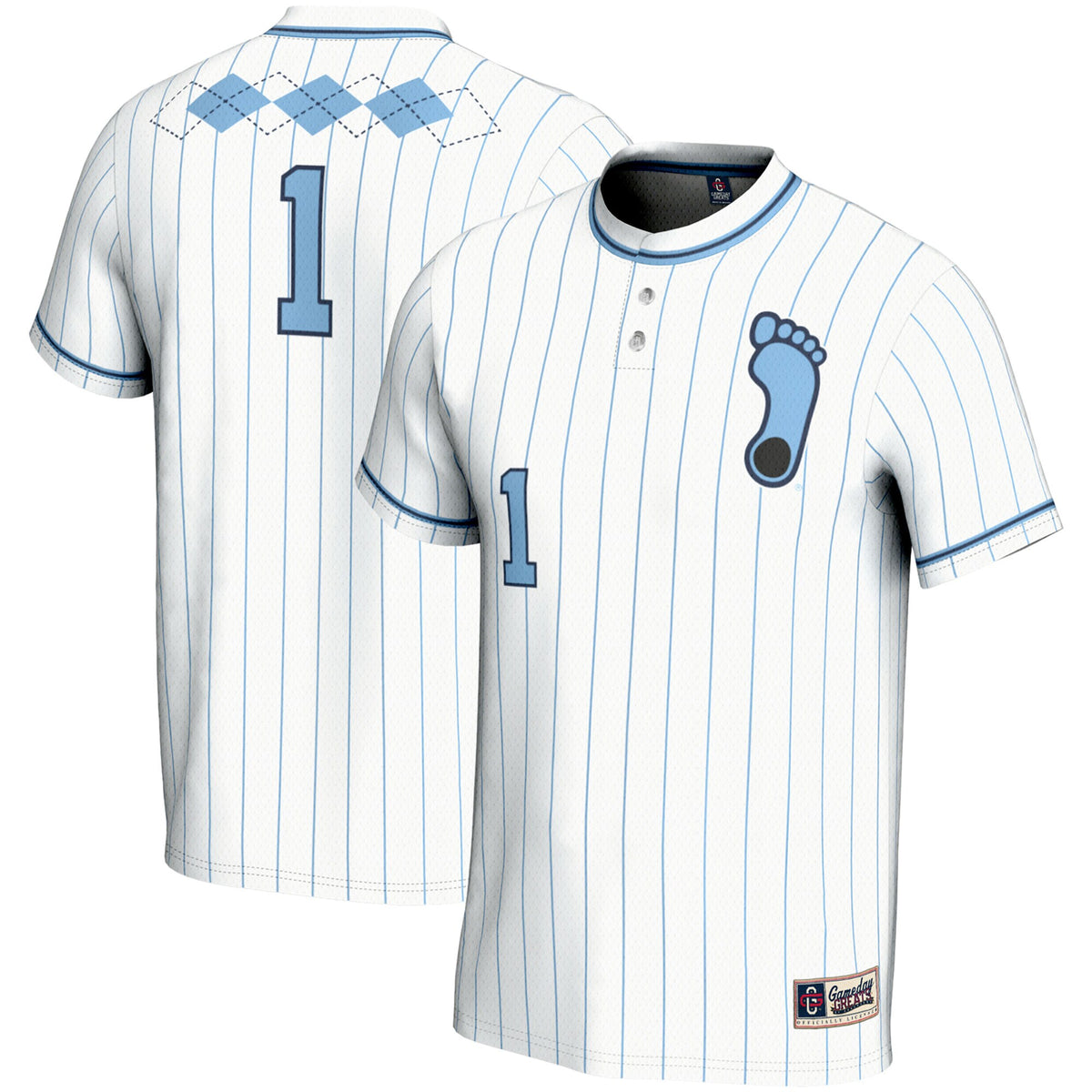 #1 North Carolina Tar Heels GameDay Greats Unisex Lightweight Softball Jersey - White | Stitched College Jersey TJS75954