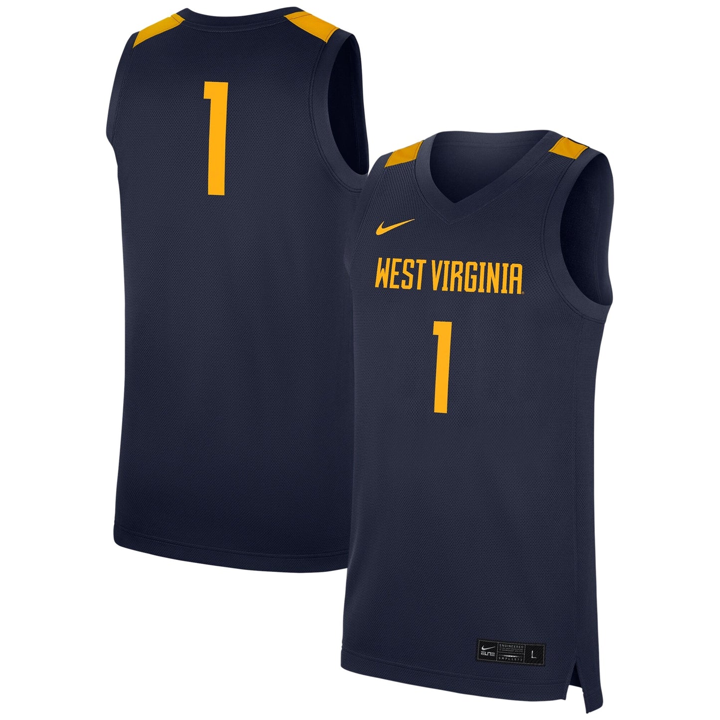 #1 West Virginia Mountaineers Replica Jersey - Navy | Stitched College Jersey TJS75673