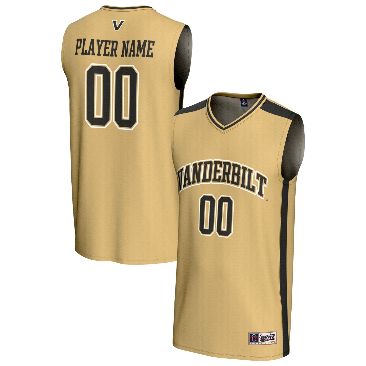 Vanderbilt Commodores GameDay Greats Unisex Pick-A-Player Lightweight Women's Basketball Fashion Jersey - Gold | Stitched College Jersey TJS76122