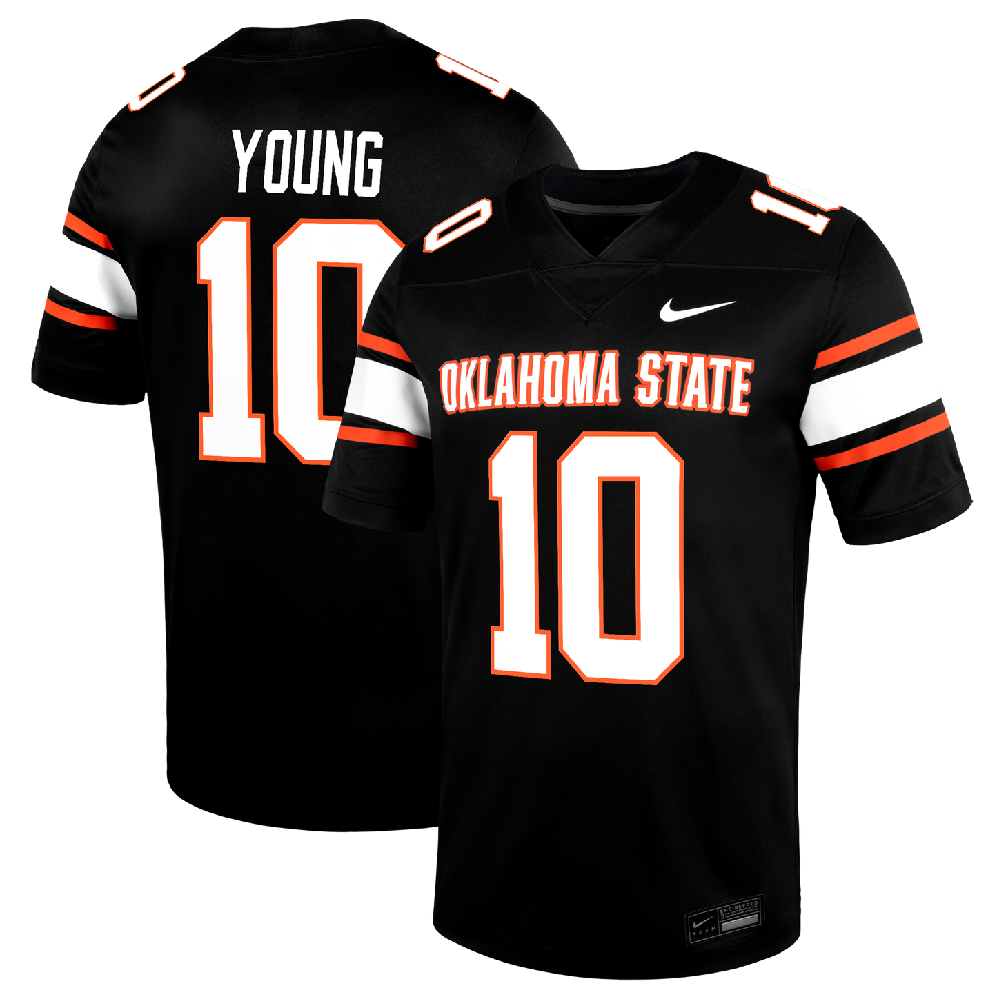 Wyatt Young Oklahoma State Cowboys Alternate Game Jersey - Black | Stitched College Jersey TJS76030
