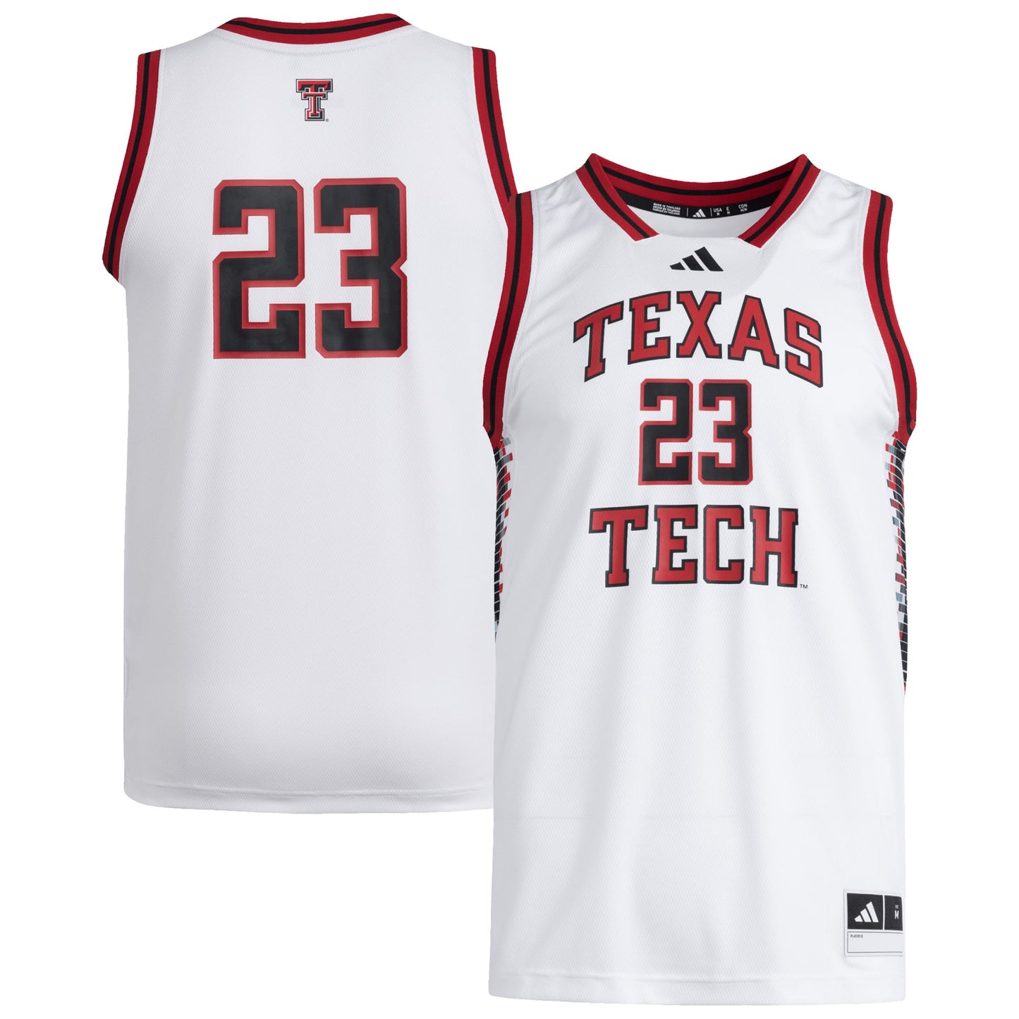 #23 Texas Tech Red Raiders Replica Swingman Jersey - White | Stitched College Jersey TJS76098