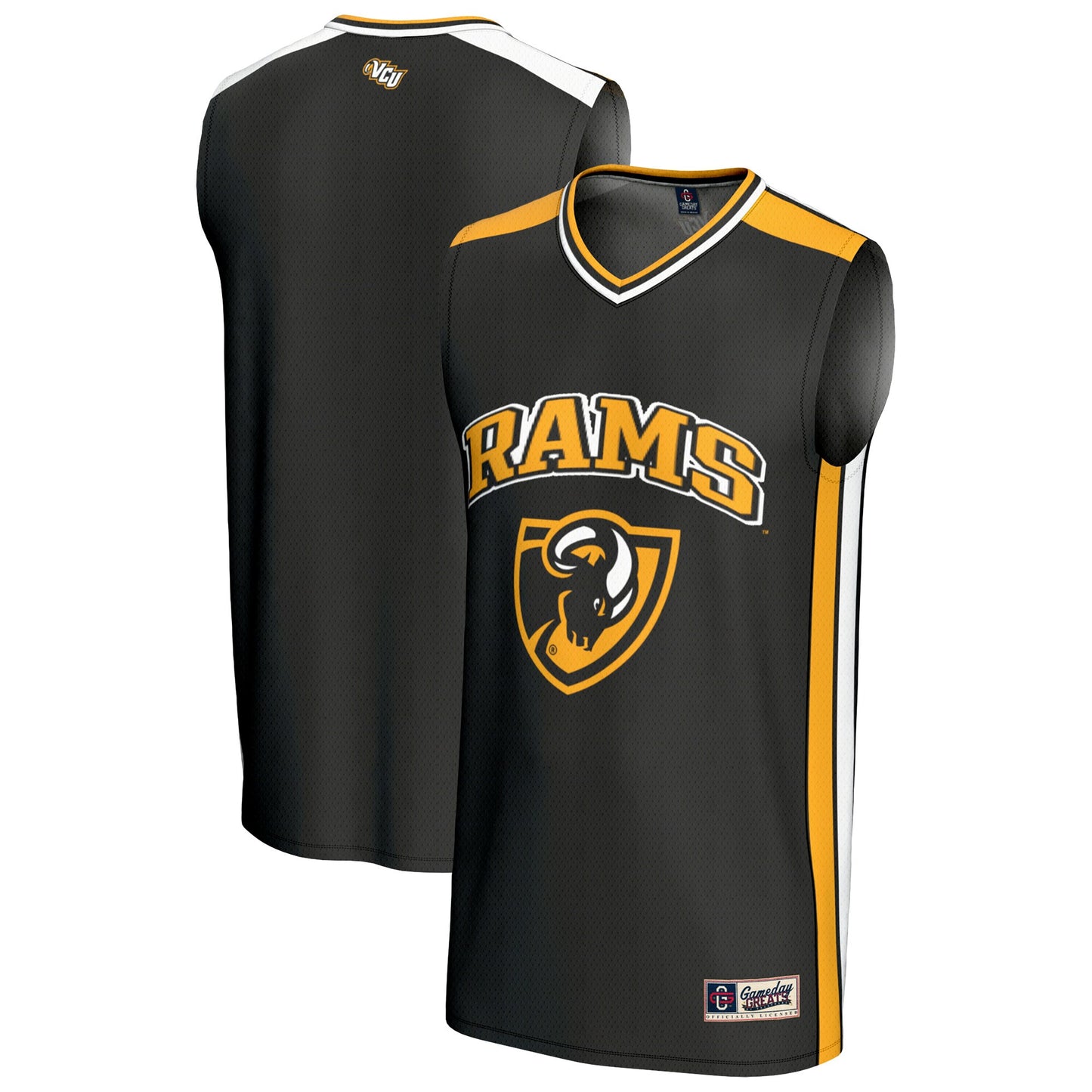 VCU Rams GameDay Greats Spirit Basketball Jersey - Black | Stitched College Jersey TJS76291
