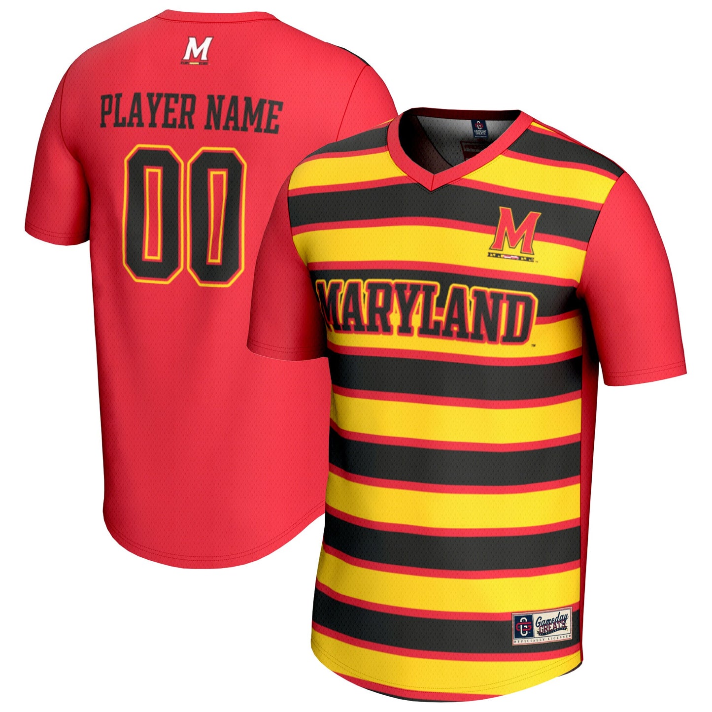Maryland Terrapins GameDay Greats Unisex Men's Soccer Pick-A-Player Fashion Jersey - Red | Stitched College Jersey TJS76152