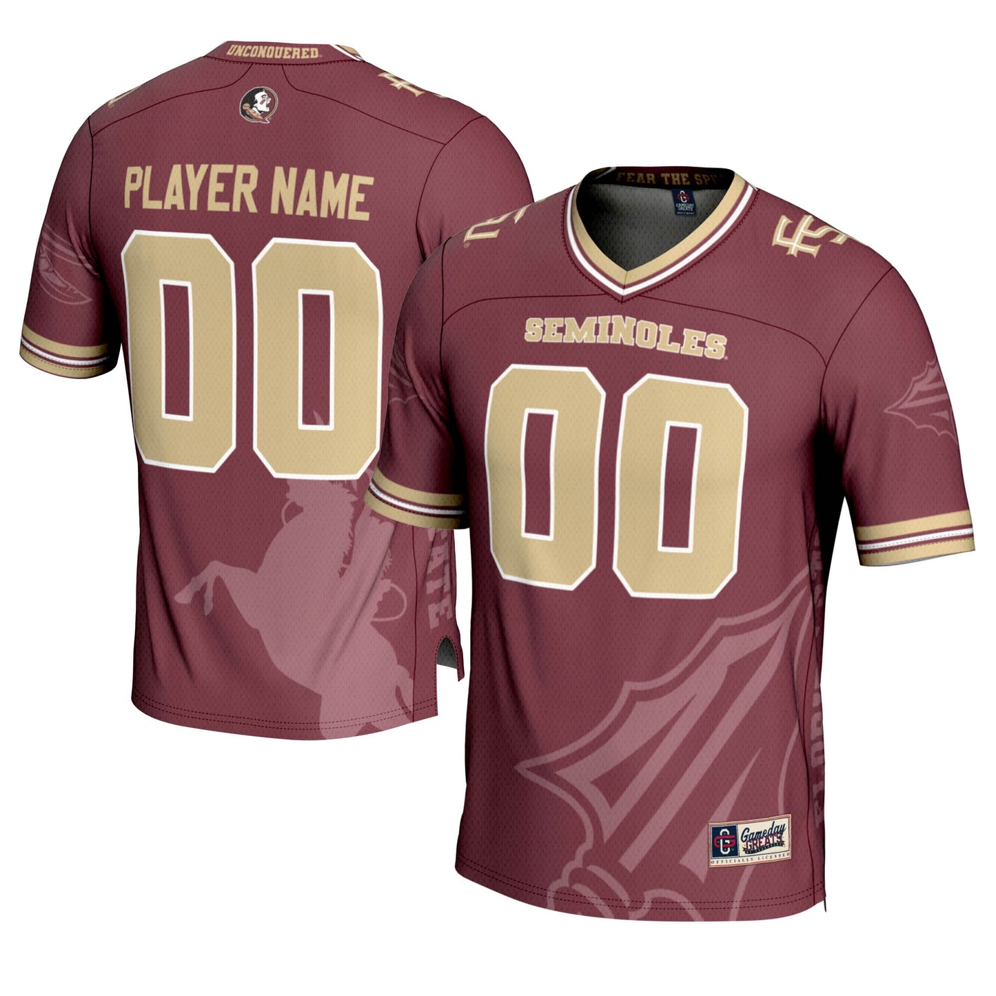 Florida State Seminoles GameDay Greats Icon Print Pick-A-Player Football Jersey - Garnet | Stitched College Jersey TJS76208