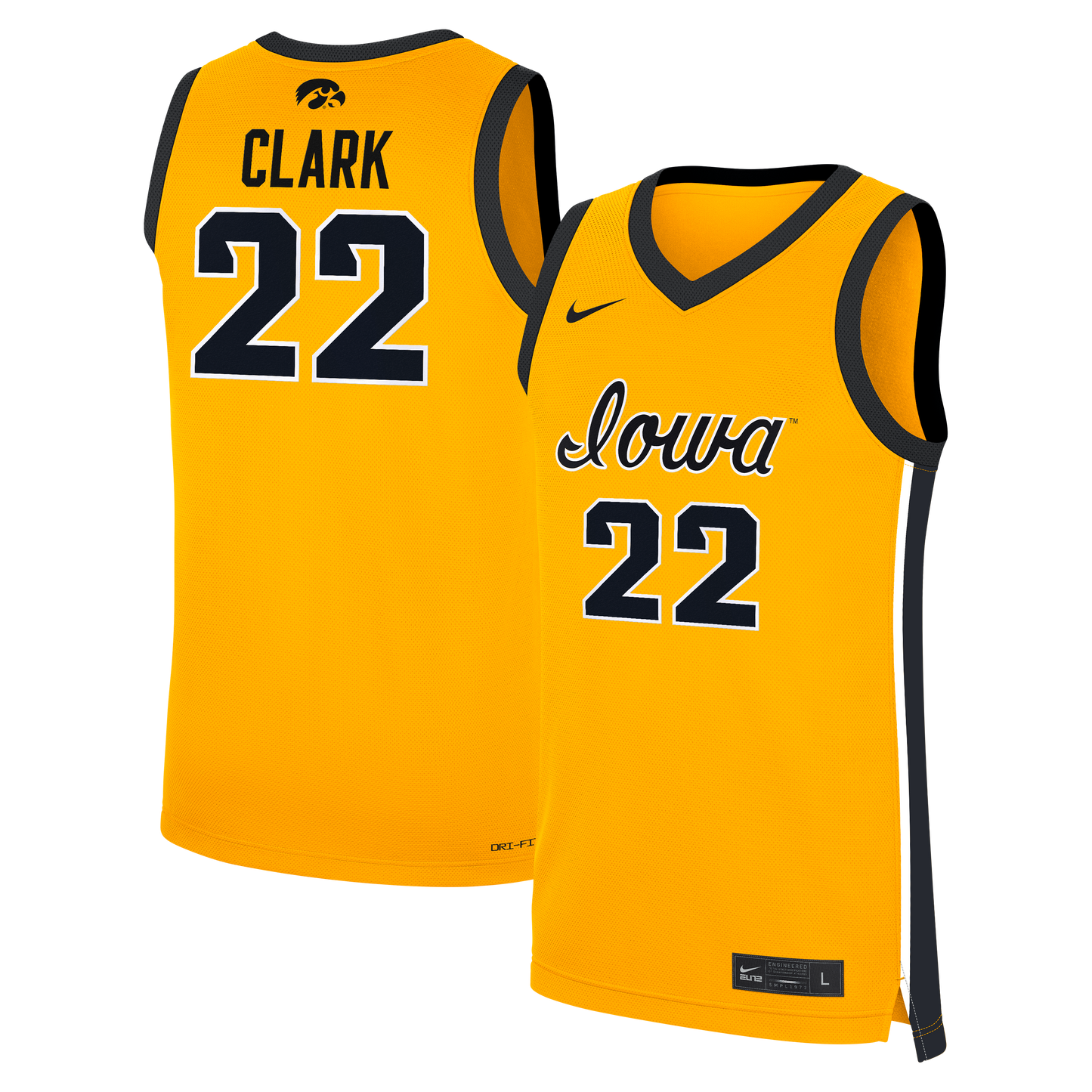 Caitlin Clark Iowa Hawkeyes Alternate Women's Basketball Replica Jersey - Gold | Stitched College Jersey TJS76176
