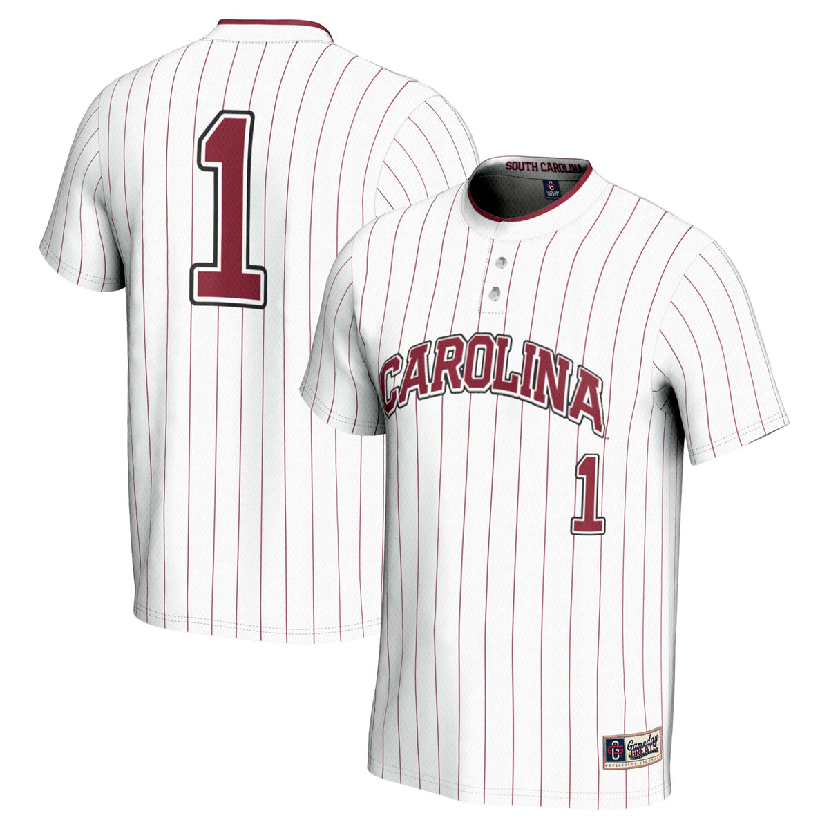 #1 South Carolina Gamecocks GameDay Greats Unisex Lightweight Softball Jersey - White | Stitched College Jersey TJS76286