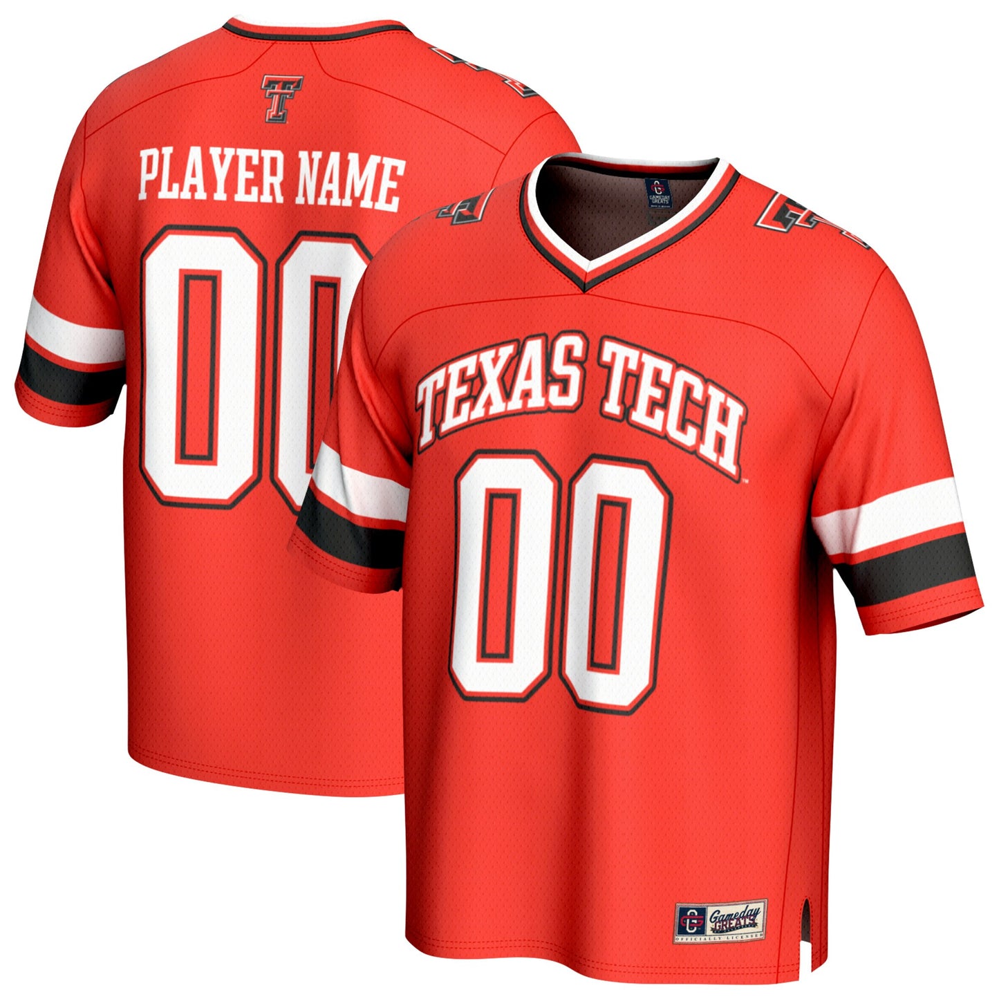 Texas Tech Red Raiders GameDay Greats Unisex Pick-A-Player Lightweight Collegiate Football Fashion Jersey - Red | Stitched College Jersey TJS76575