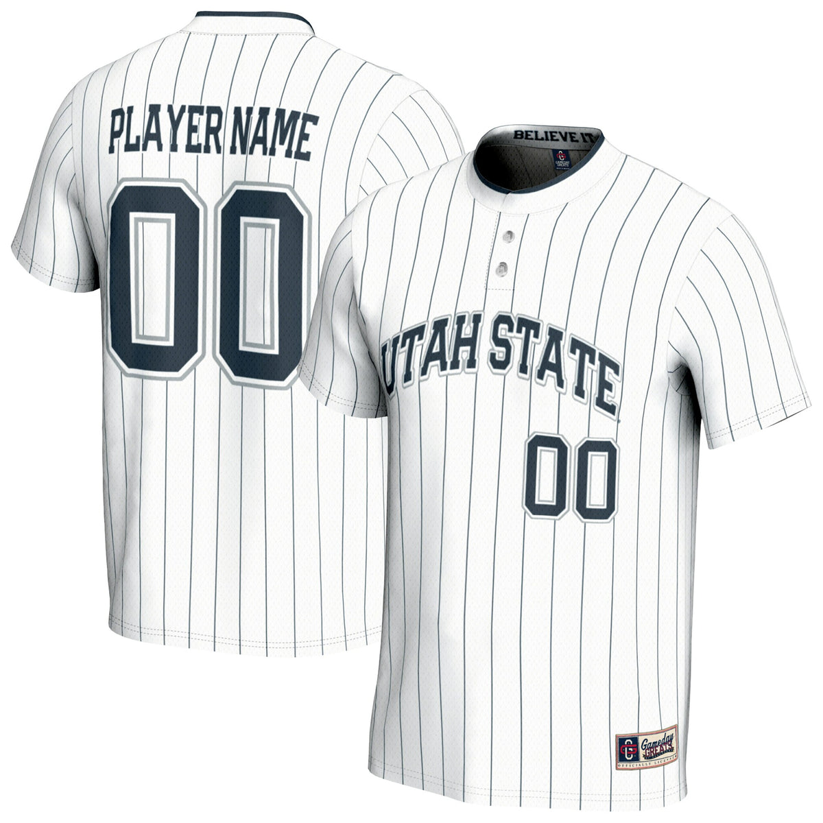 Utah State Aggies GameDay Greats Unisex Pick-A-Player Lightweight Softball Fashion Jersey - White | Stitched College Jersey TJS76622