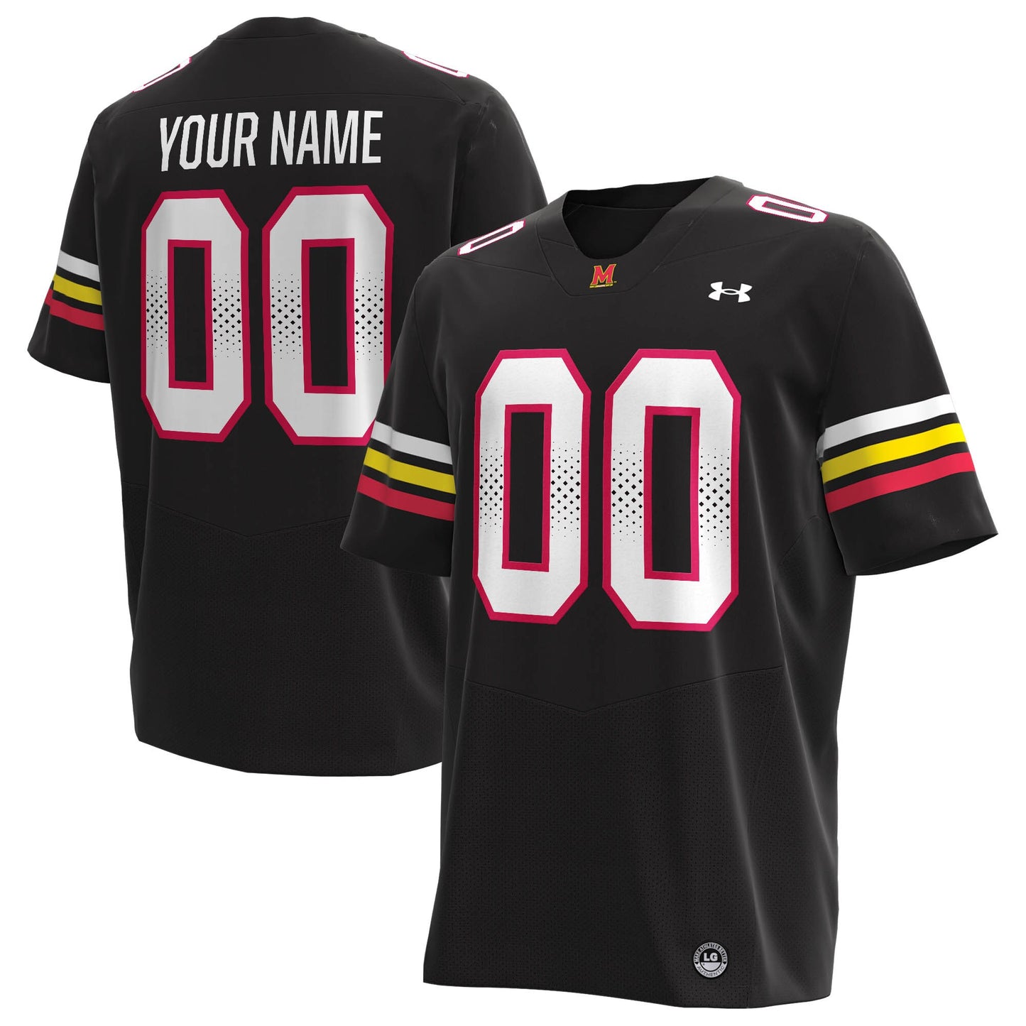 Maryland Terrapins Custom Replica Football Jersey - Black | Stitched College Jersey TJS76608