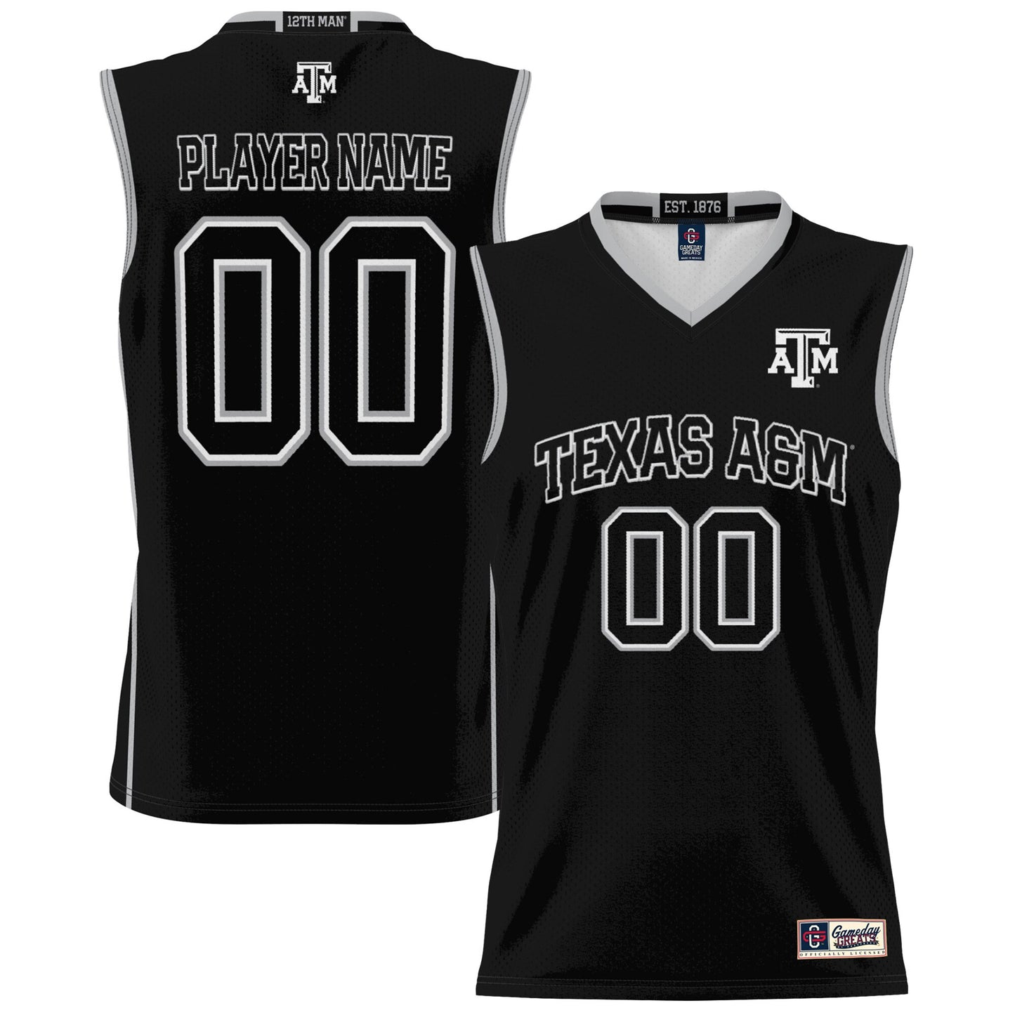 Texas A&M Aggies GameDay Greats Unisex Pick-A-Player Lightweight Women's Basketball Jersey - Black | Stitched College Jersey TJS76548