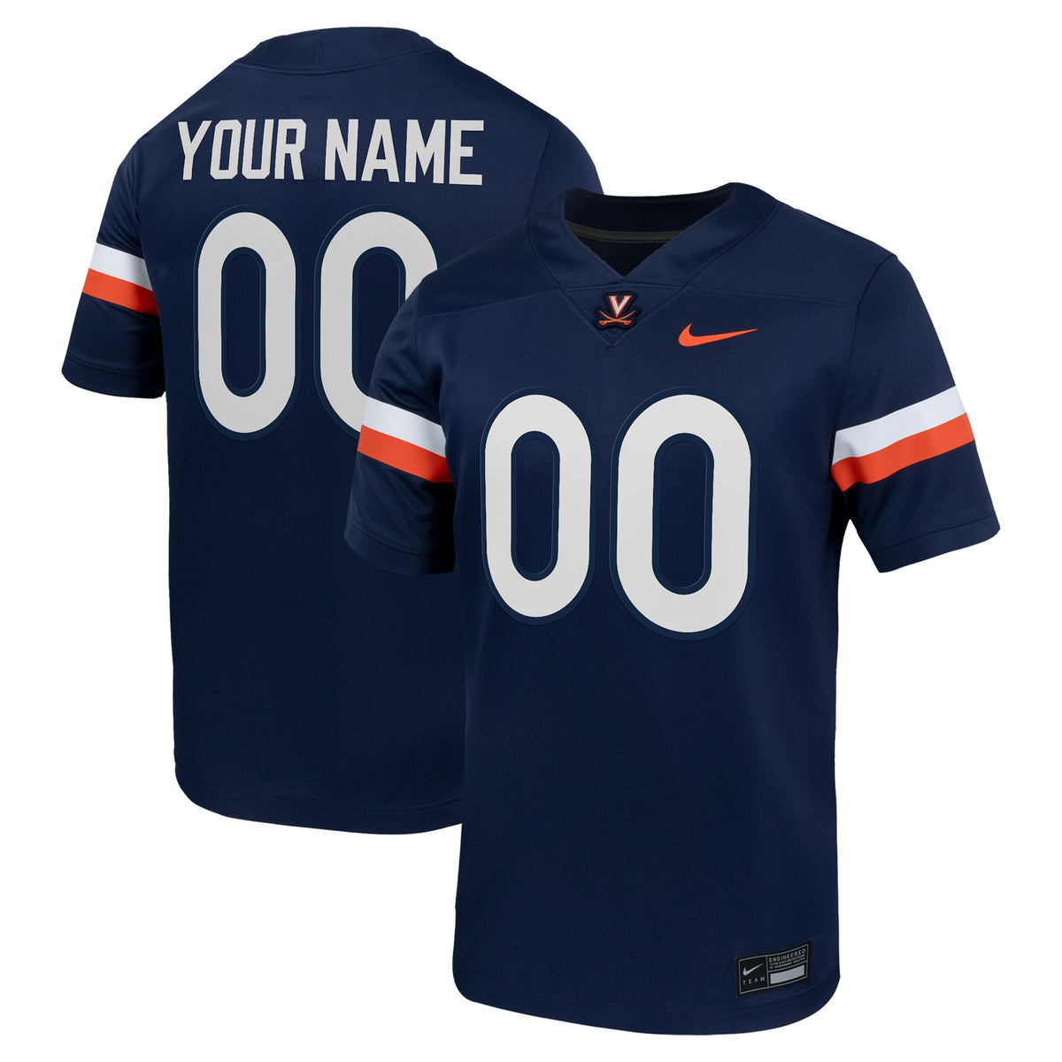 Virginia Cavaliers Custom Football Game Jersey - Navy | Stitched College Jersey TJS76526