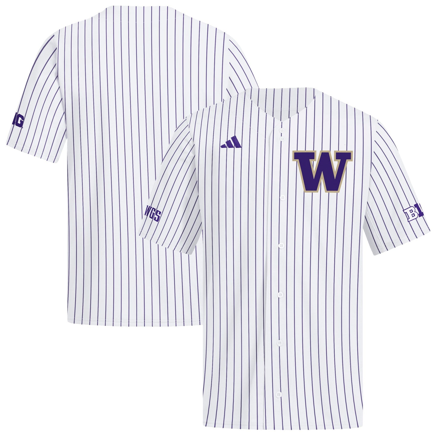 Washington Huskies Home Replica Baseball Jersey - White | Stitched College Jersey TJS76488