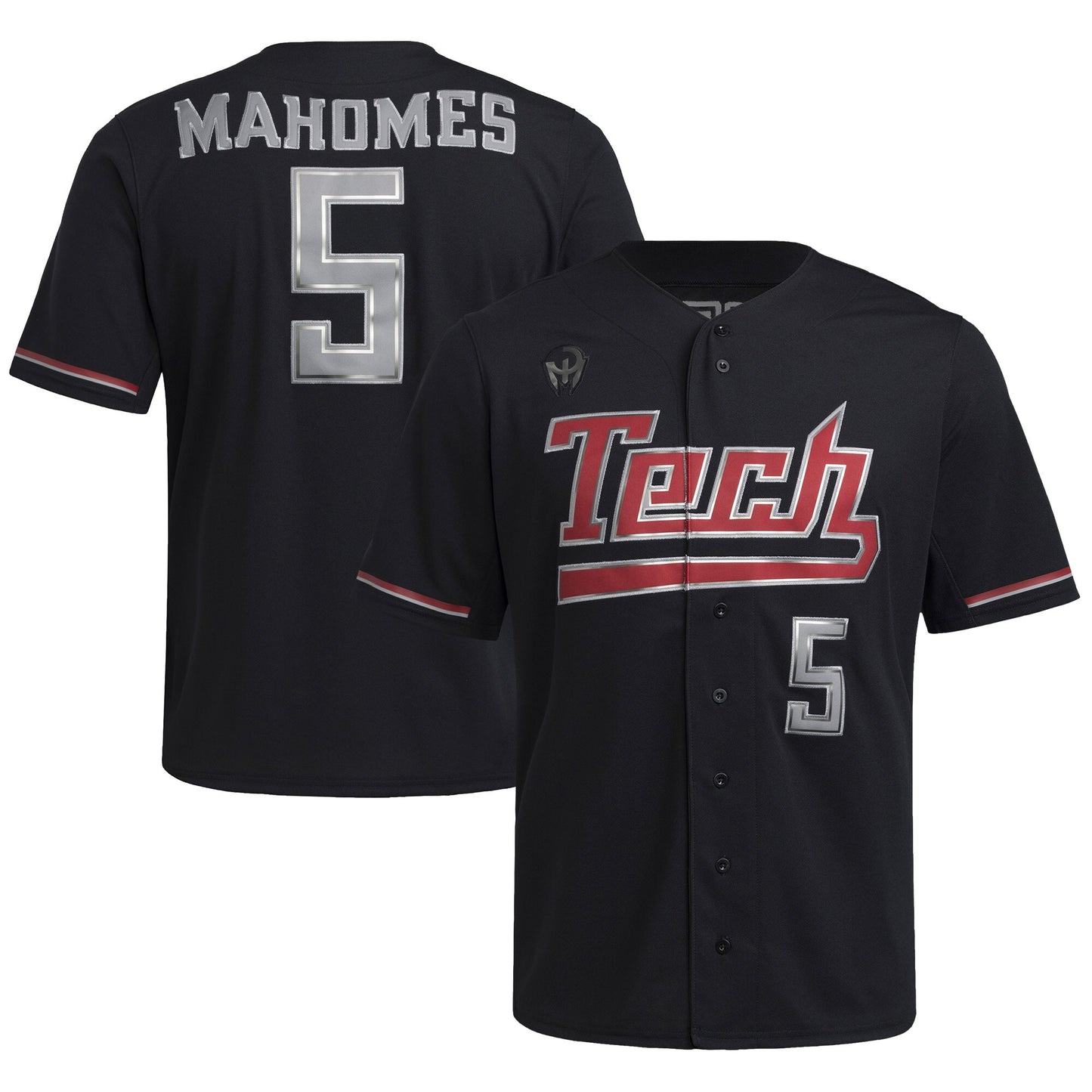 Patrick Mahomes Texas Tech Red Raiders Replica Baseball Jersey - Black | Stitched College Jersey TJS76515
