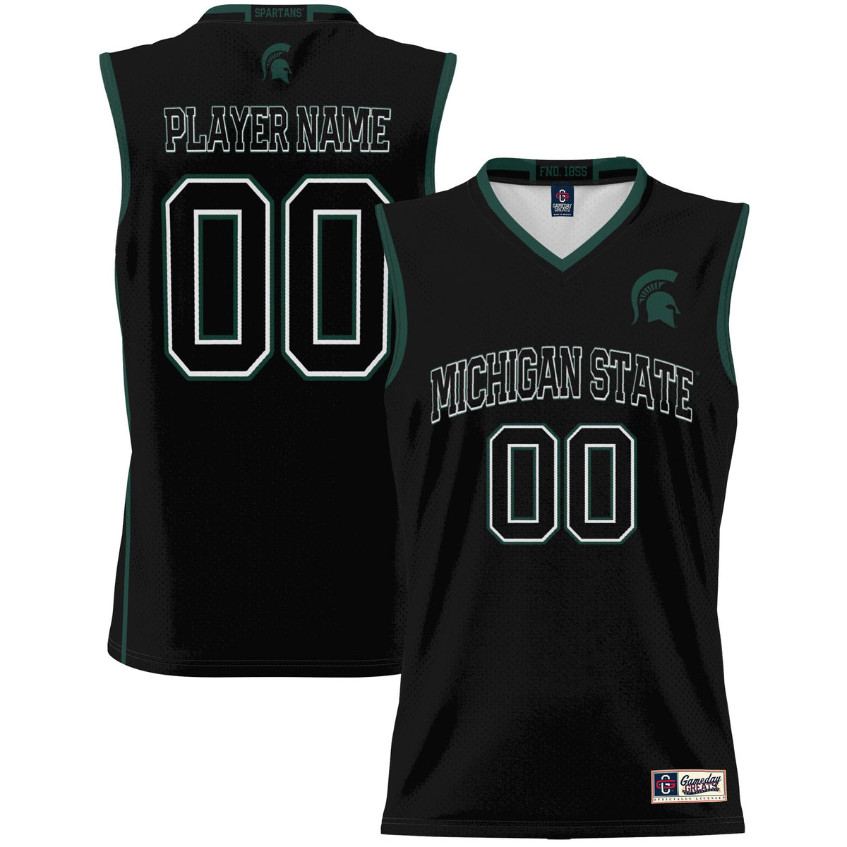 Michigan State Spartans GameDay Greats Unisex Lightweight Pick-A-Player Women's Basketball Jersey - Black | Stitched College Jersey TJS76541