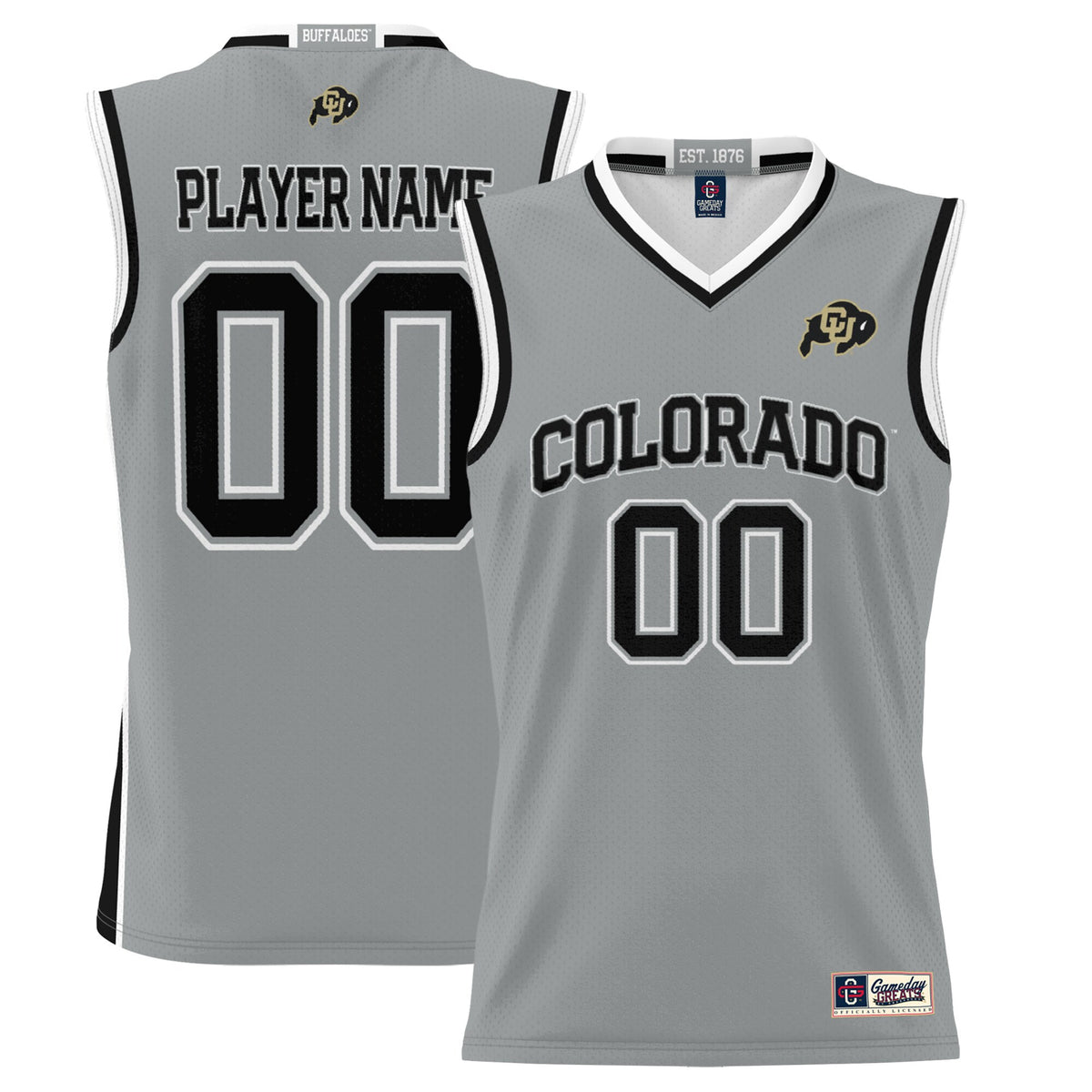 Colorado Buffaloes GameDay Greats Unisex Lightweight Pick-A-Player Women's Basketball Jersey - Gray | Stitched College Jersey TJS76330