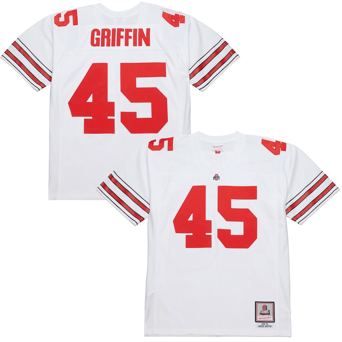 Archie Griffin Ohio State Buckeyes M & N 1975 College Vault Legacy Jersey - White | Stitched College Jersey TJS76505