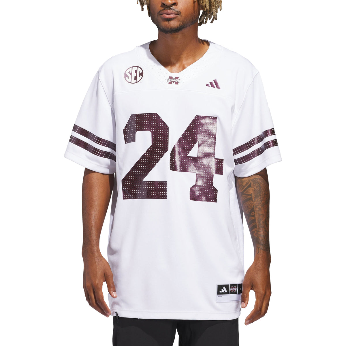 Mississippi State Bulldogs White Out Jersey - White | Stitched College Jersey TJS76551