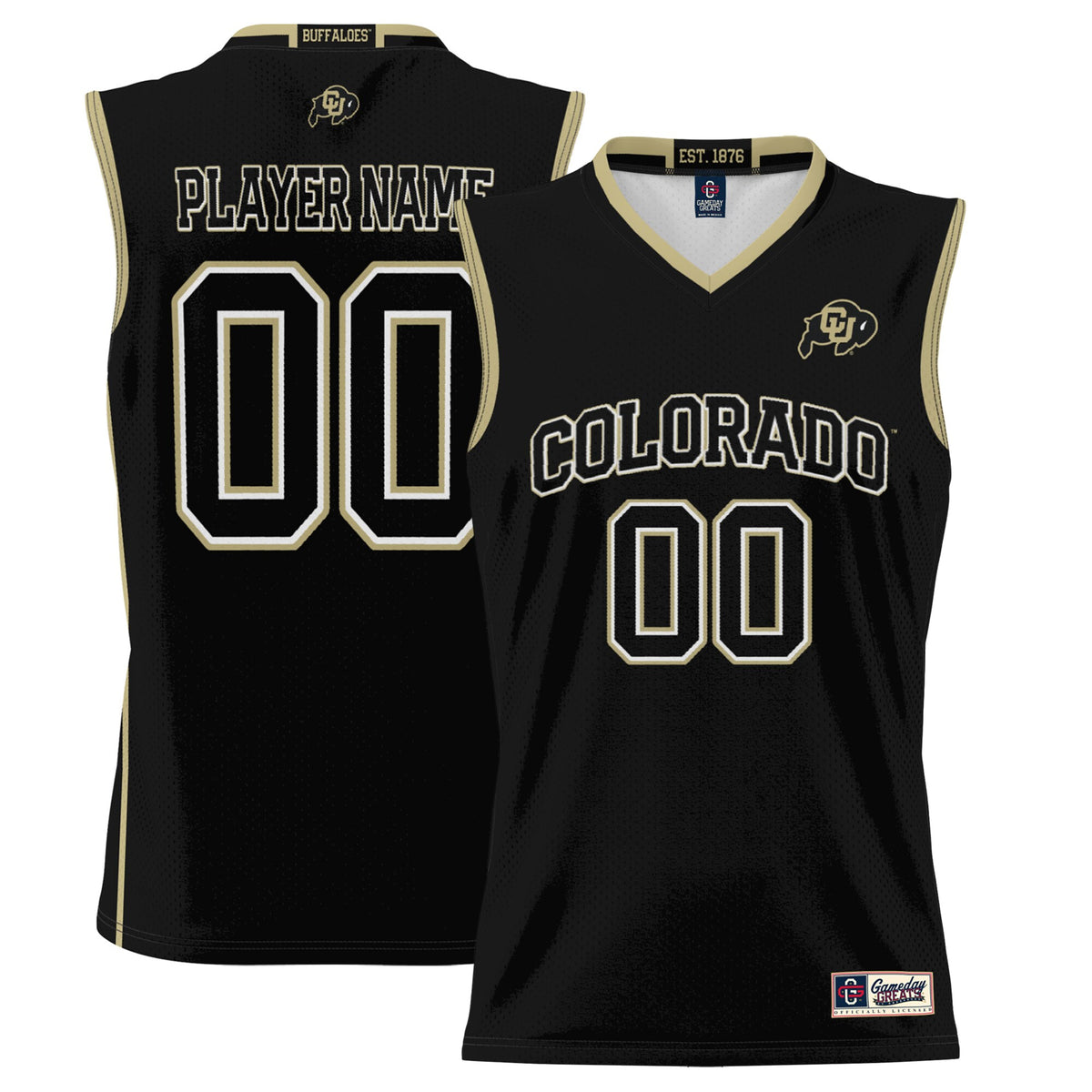 Colorado Buffaloes GameDay Greats Unisex Lightweight Pick-A-Player Women's Basketball Jersey - Black | Stitched College Jersey TJS76426